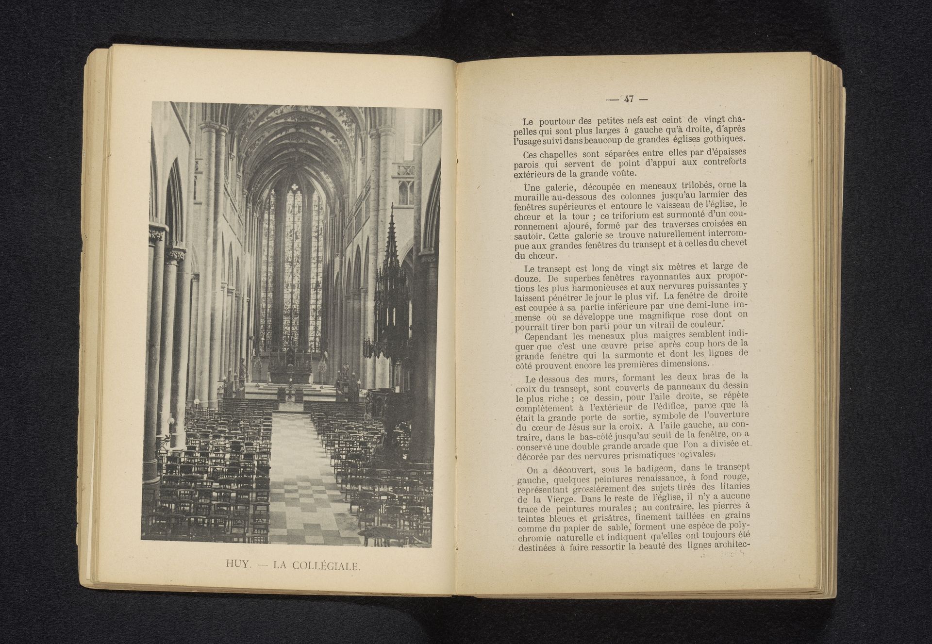 Interieur van de Collegiale kerk Onze-Lieve-Vrouw en Domitianus van Hoei by Victor Gaillard