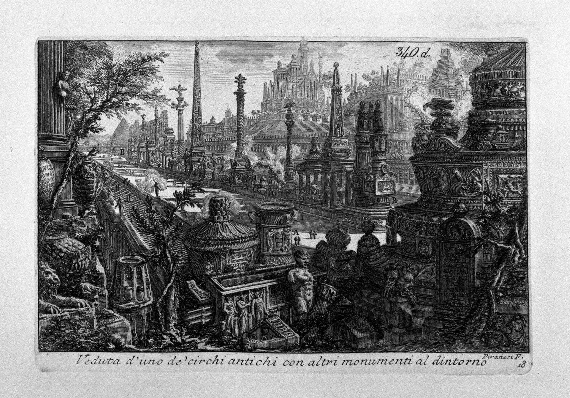 View of one of monuments in ancient Circus by Giovanni Battista Piranesi