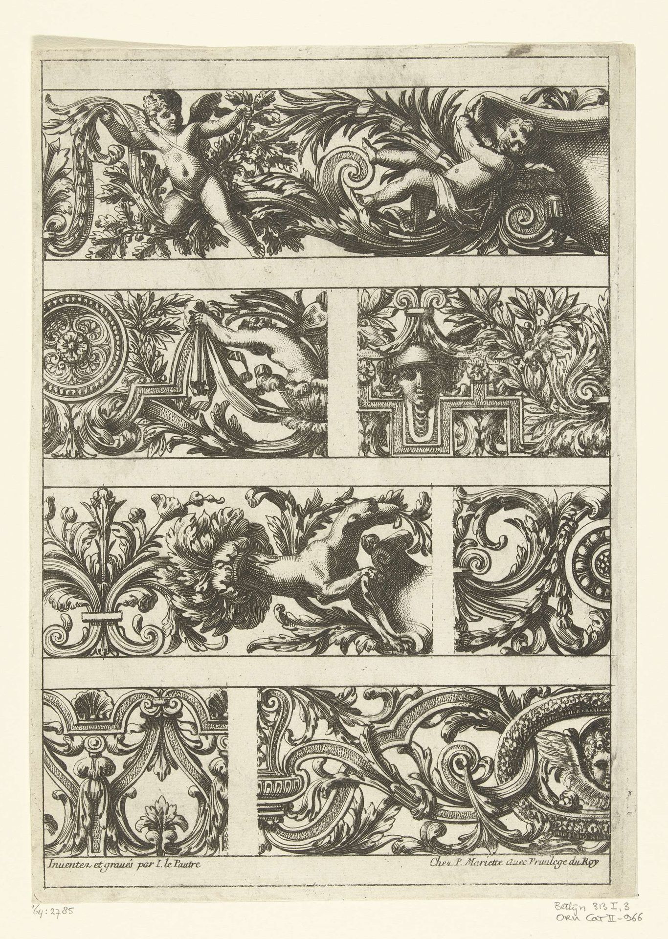 Vier rijen friezen by Jean Lepautre