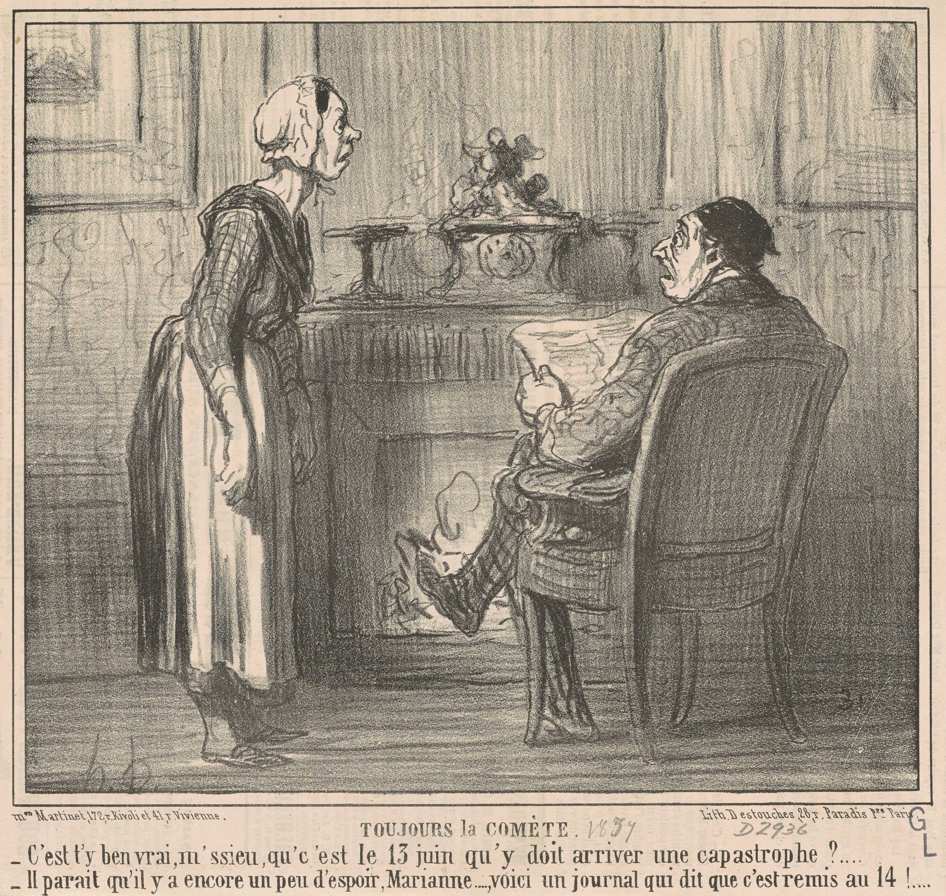 Toujours la comète by Honoré Daumier