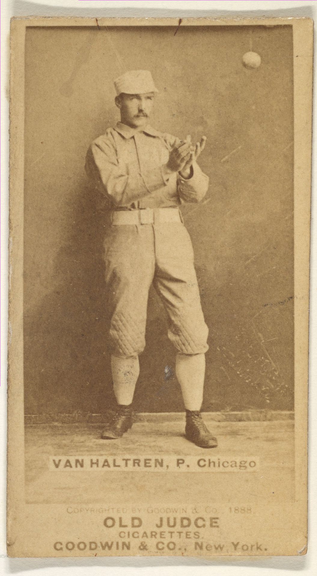 Van Haltren, Pitcher, Chicago, from the Old Judge series (N172) for Old Judge Cigarettes by Goodwin & Company