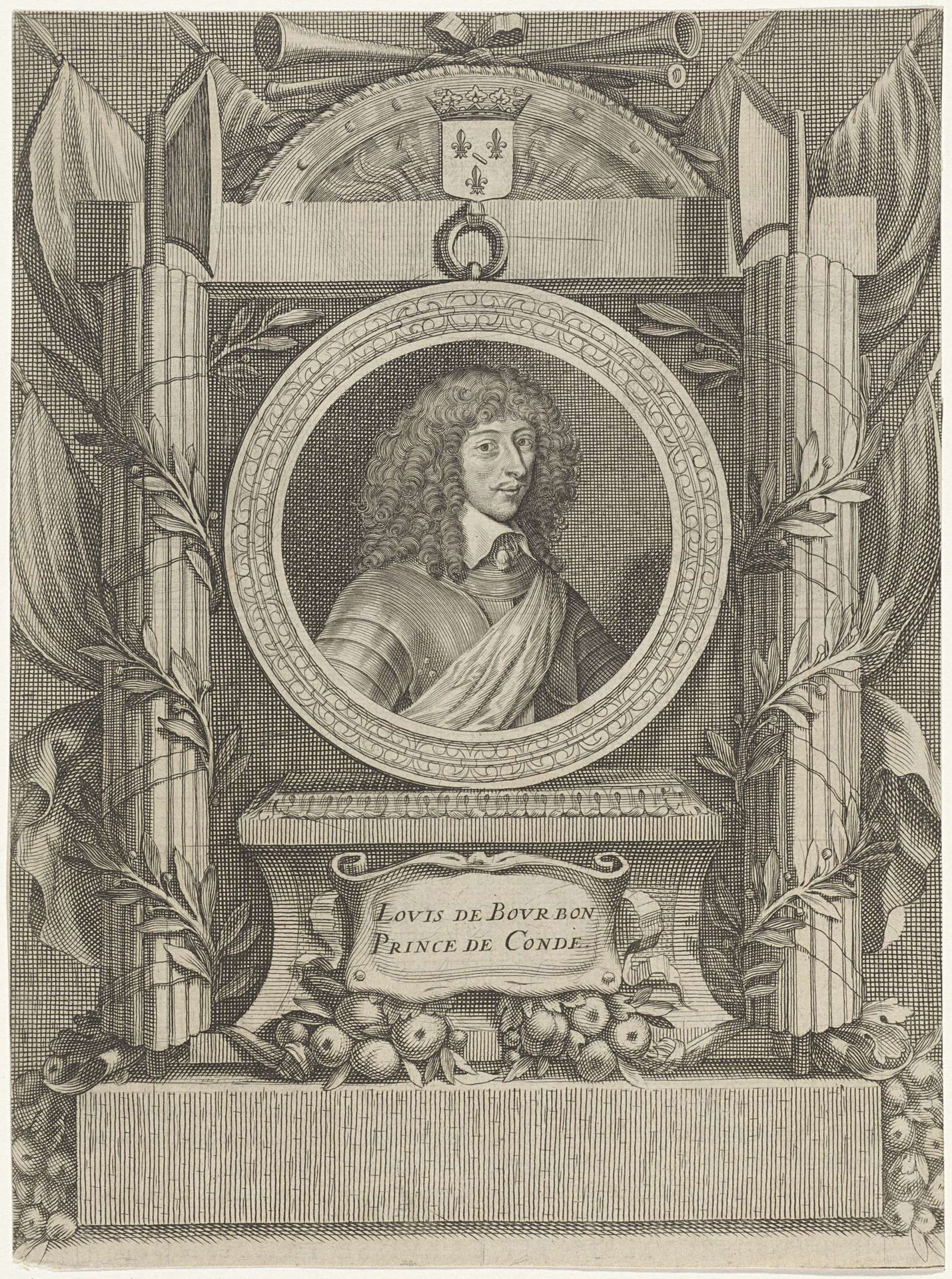 Portret van Lodewijk II van Bourbon-Condé by Johannes (II) Valdor