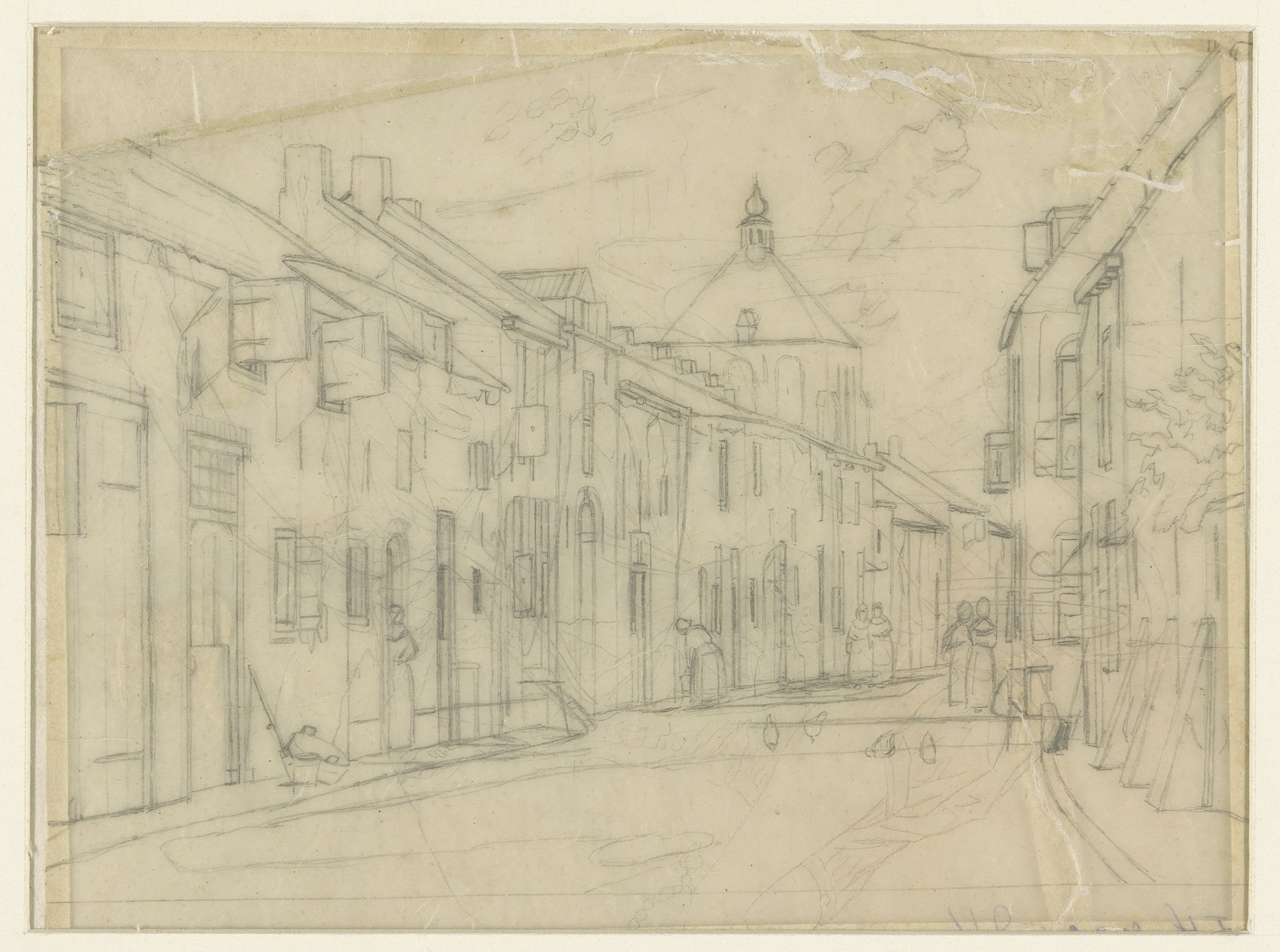 Dorpsstraat by Frederik Hendrik Weissenbruch