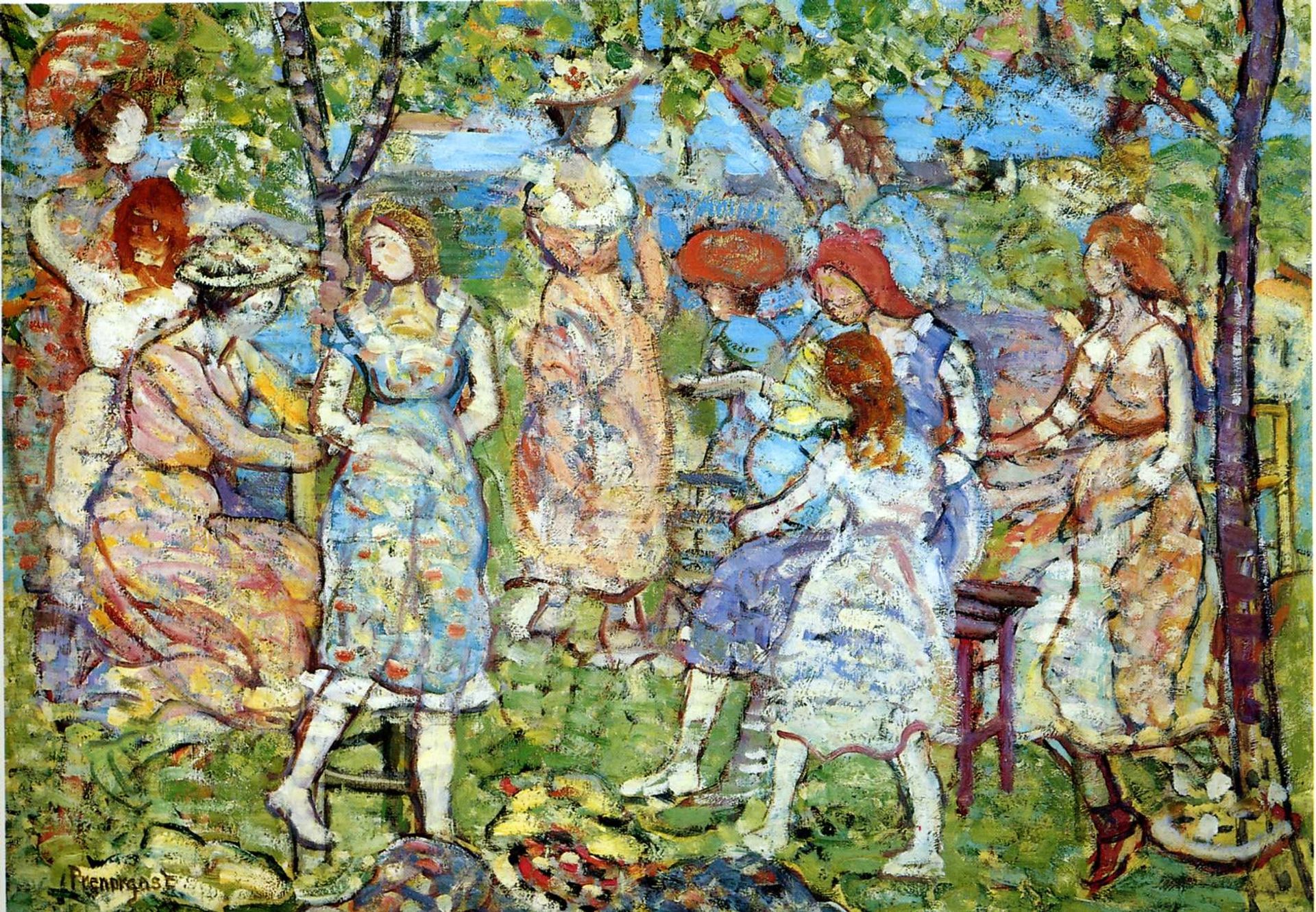 Girls in the Park by Maurice Prendergast