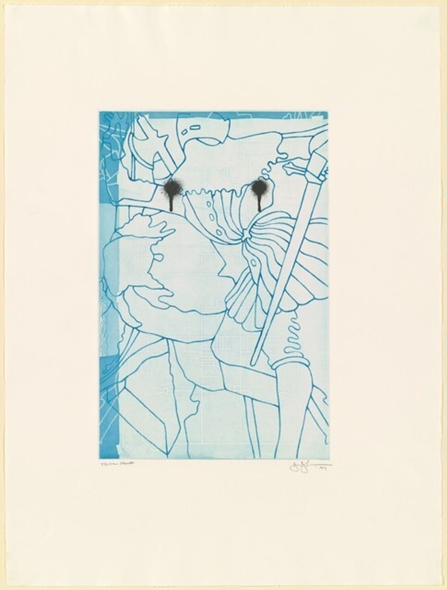 Untitled (Geldzahler) [trial proof] by Jasper Johns