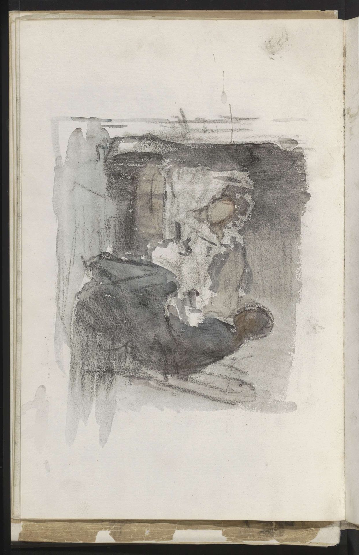 Moeder die aan het bed van een kind zit by Albert Neuhuys
