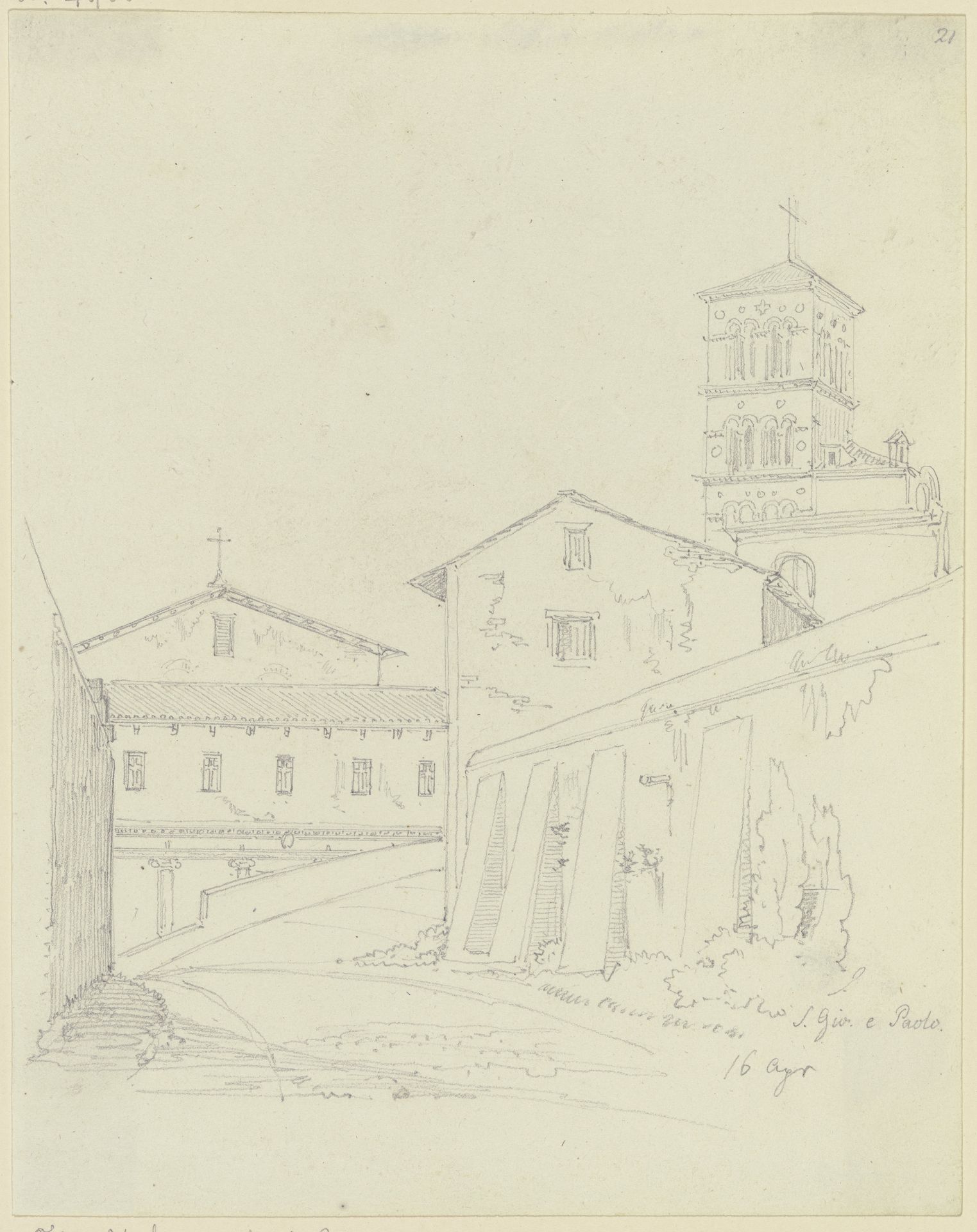 Santi Giovanni e Paolo in Rom by Friedrich Maximilian Hessemer