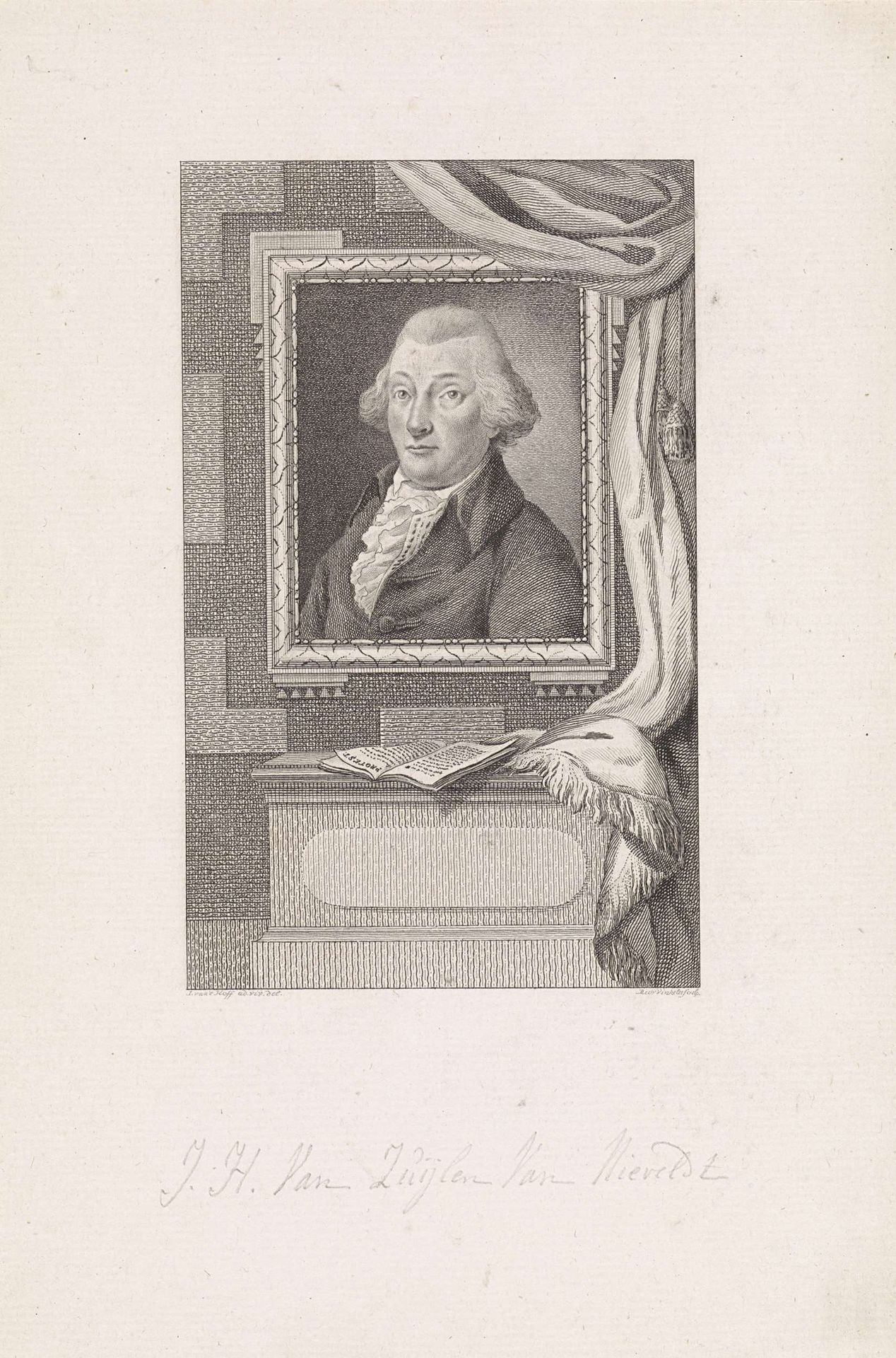 Portret van Jasper Hendrik van Zuylen van Nyevelt by Reinier Vinkeles