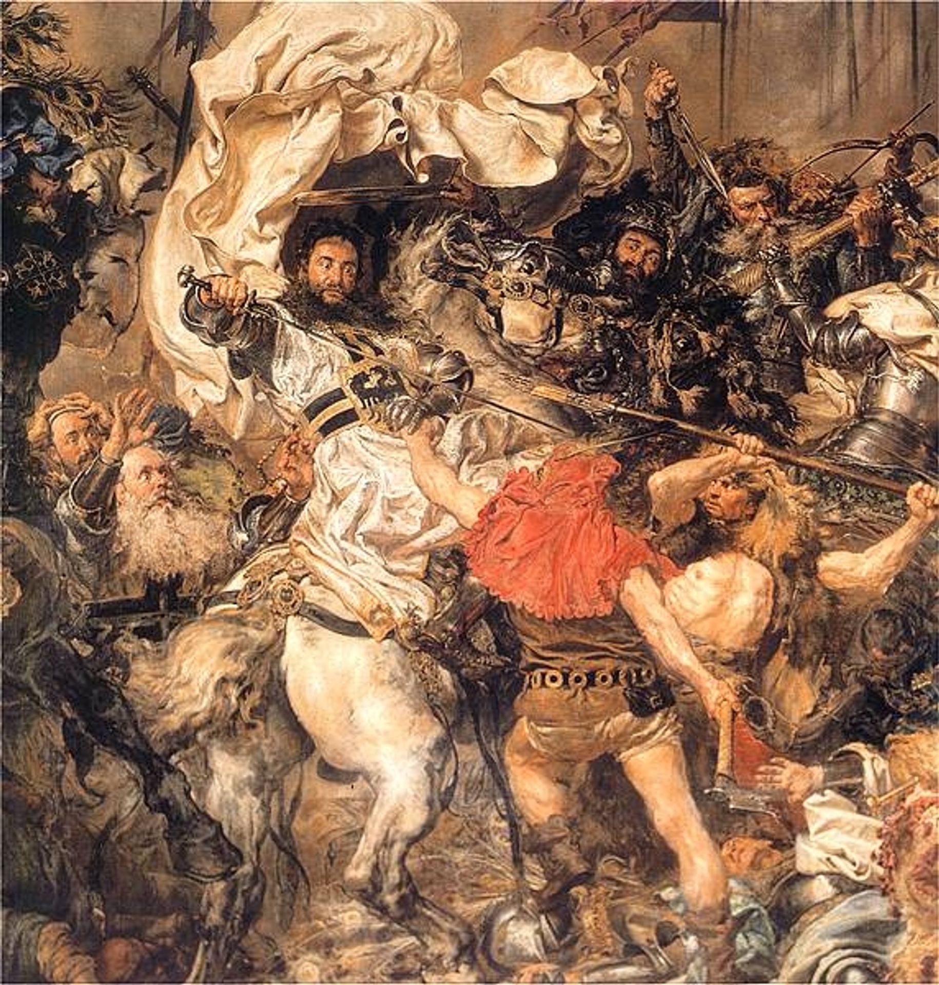 Battle of Grunwald, the death of the Grand Master Ulrich von Jungingen (detail) by Jan Matejko
