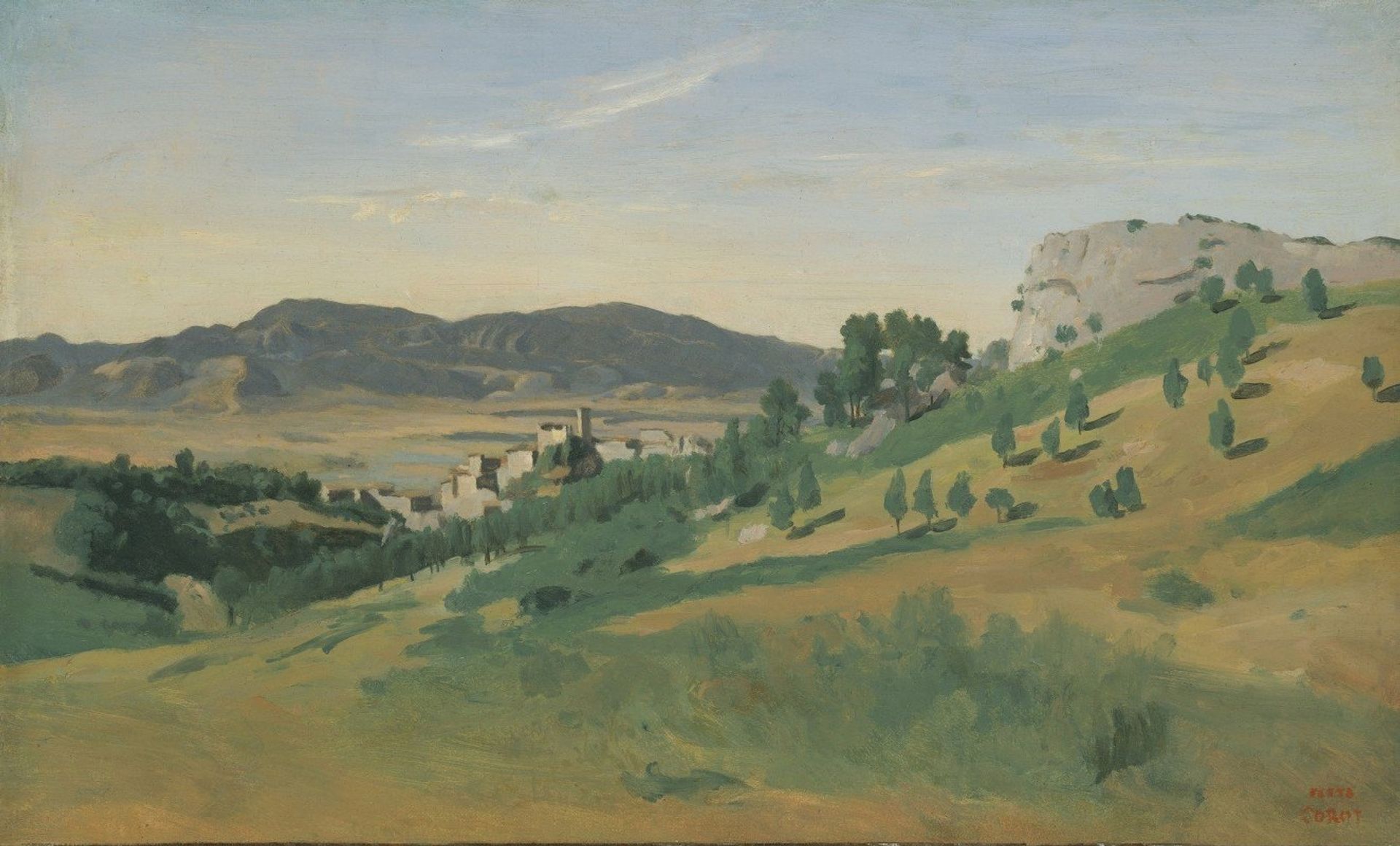 View of Olevano by Camille Corot