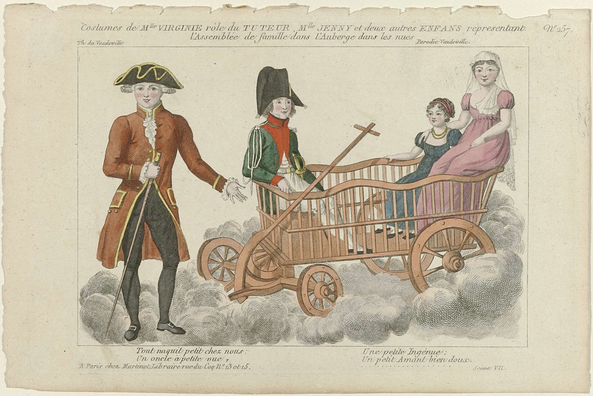 Petite Galerie Dramatique, 1796-1843, No. 257: Costumes de Mlle Virgini (...). by Anonymous