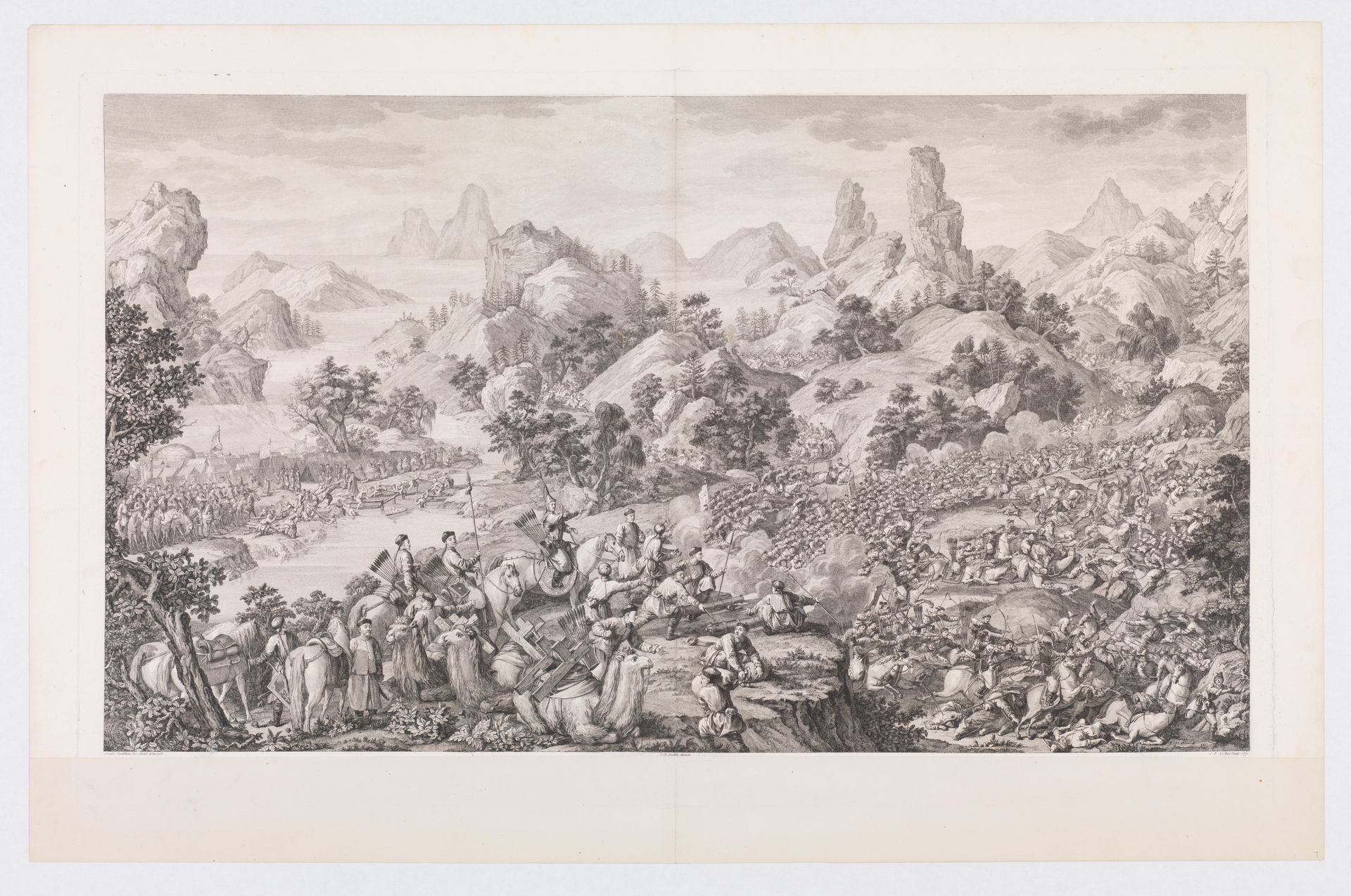 The Lifting of the Siege of the Black River Camp by Jacques Philippe Le Bas