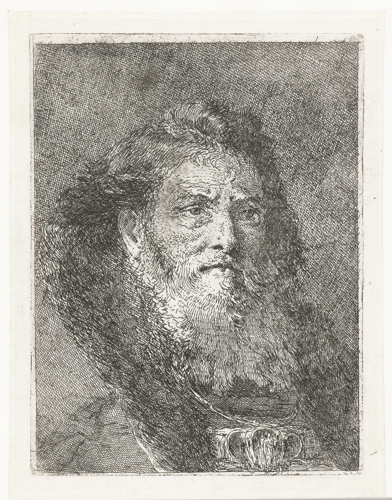 Man zonder hoofddeksel by Giovanni Domenico Tiepolo