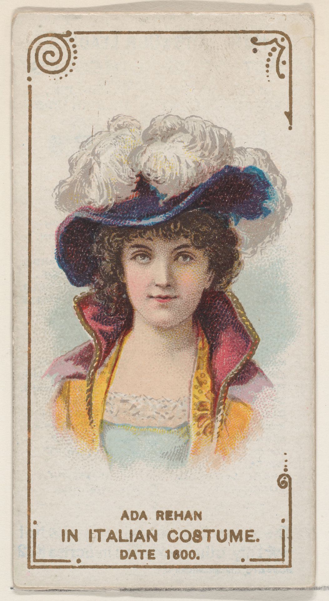 Ada Rehan in Italian Costume of 1600, from the set Actors and Actresses, Second Series (N71) for Duke brand cigarettes by W. Duke, Sons & Co.