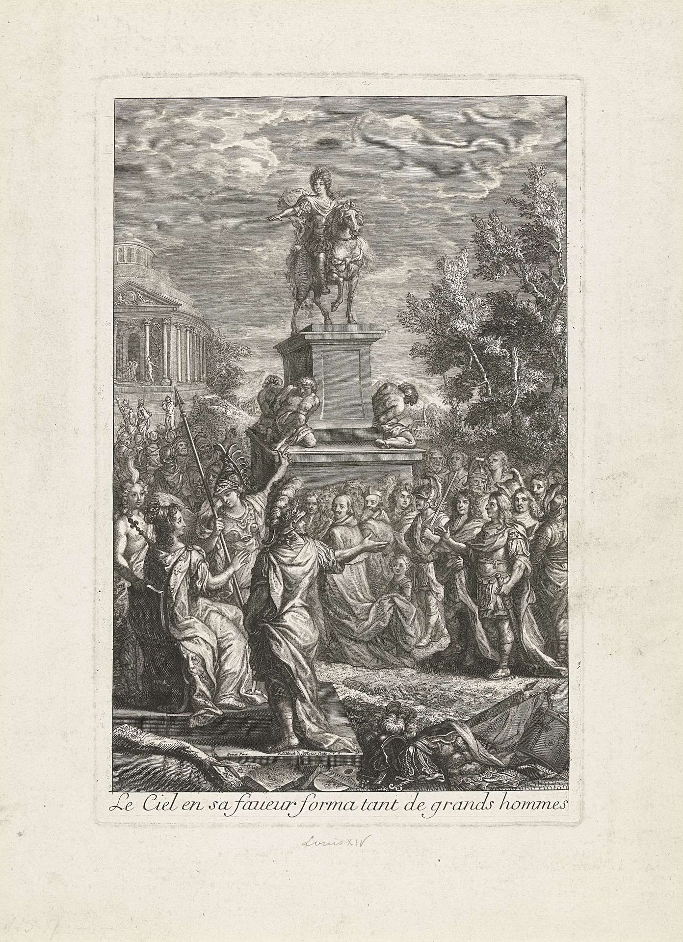 Ruiterstandbeeld van Lodewijk de XIV by Gérard Edelinck