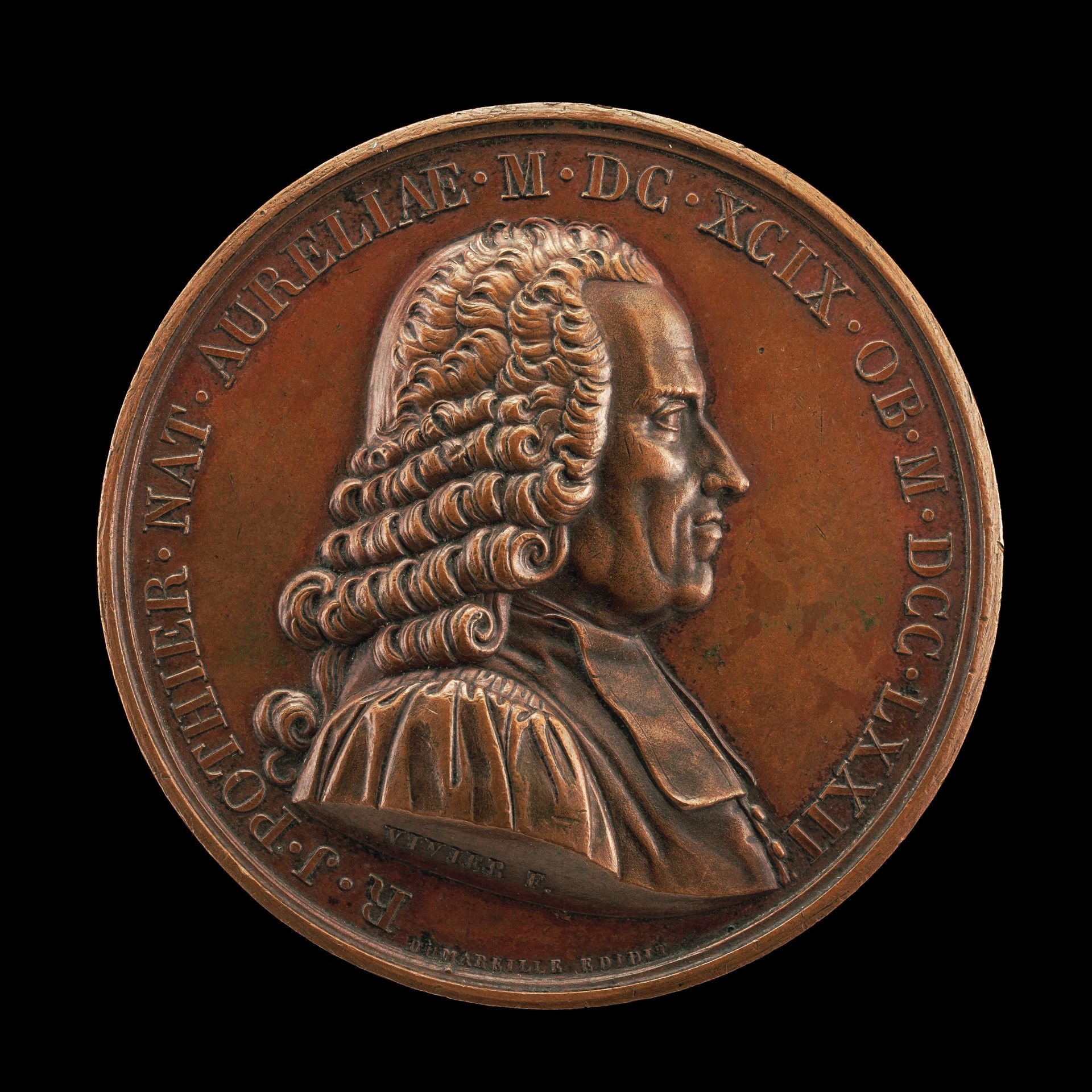 Robert-Joseph Pothier, 1699-1772, Jurist and Professor [obverse] by Mathias-Nicholas-Marie Vivier