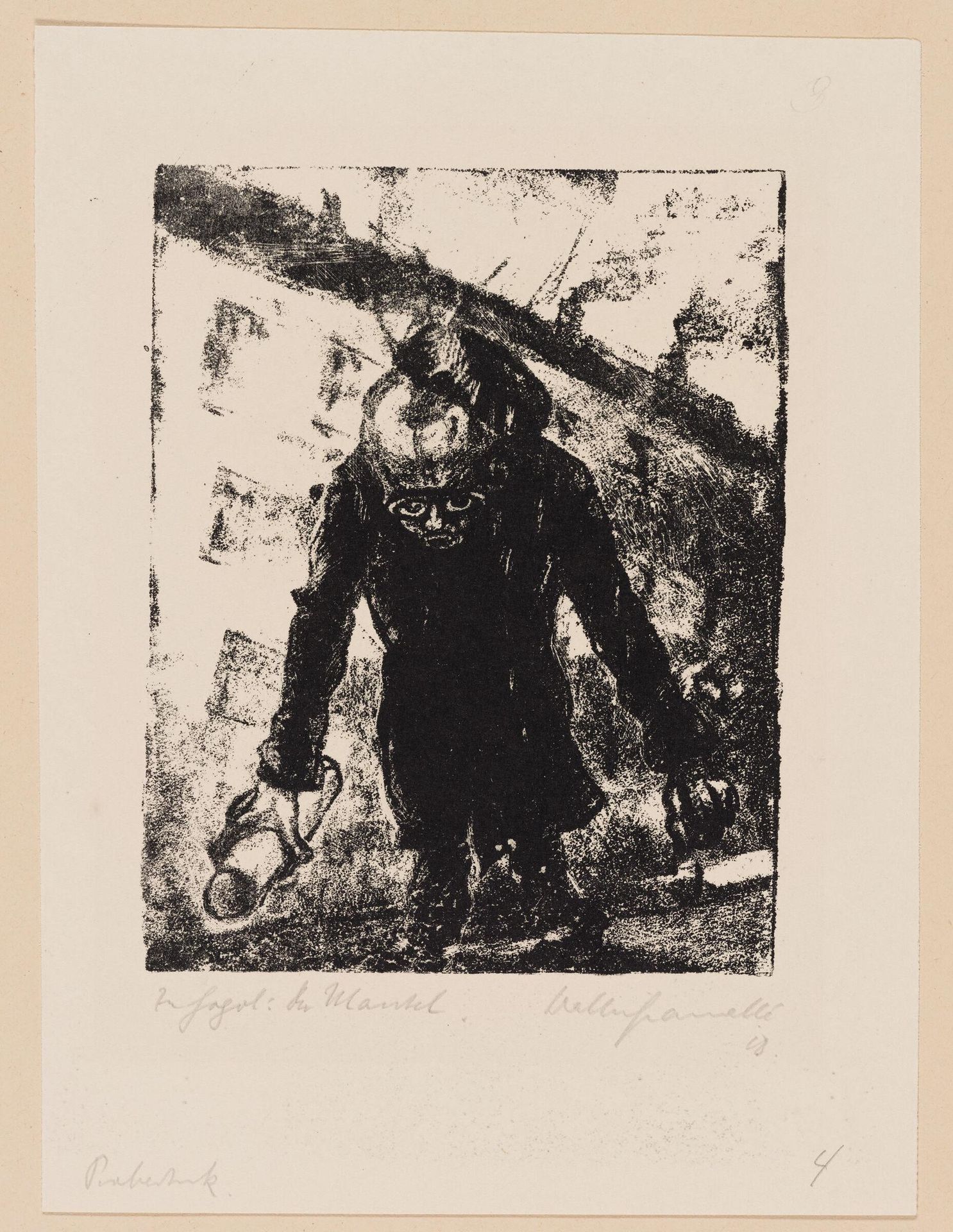 Akaki Walks on the Street, Perplexed by Walter Gramatté