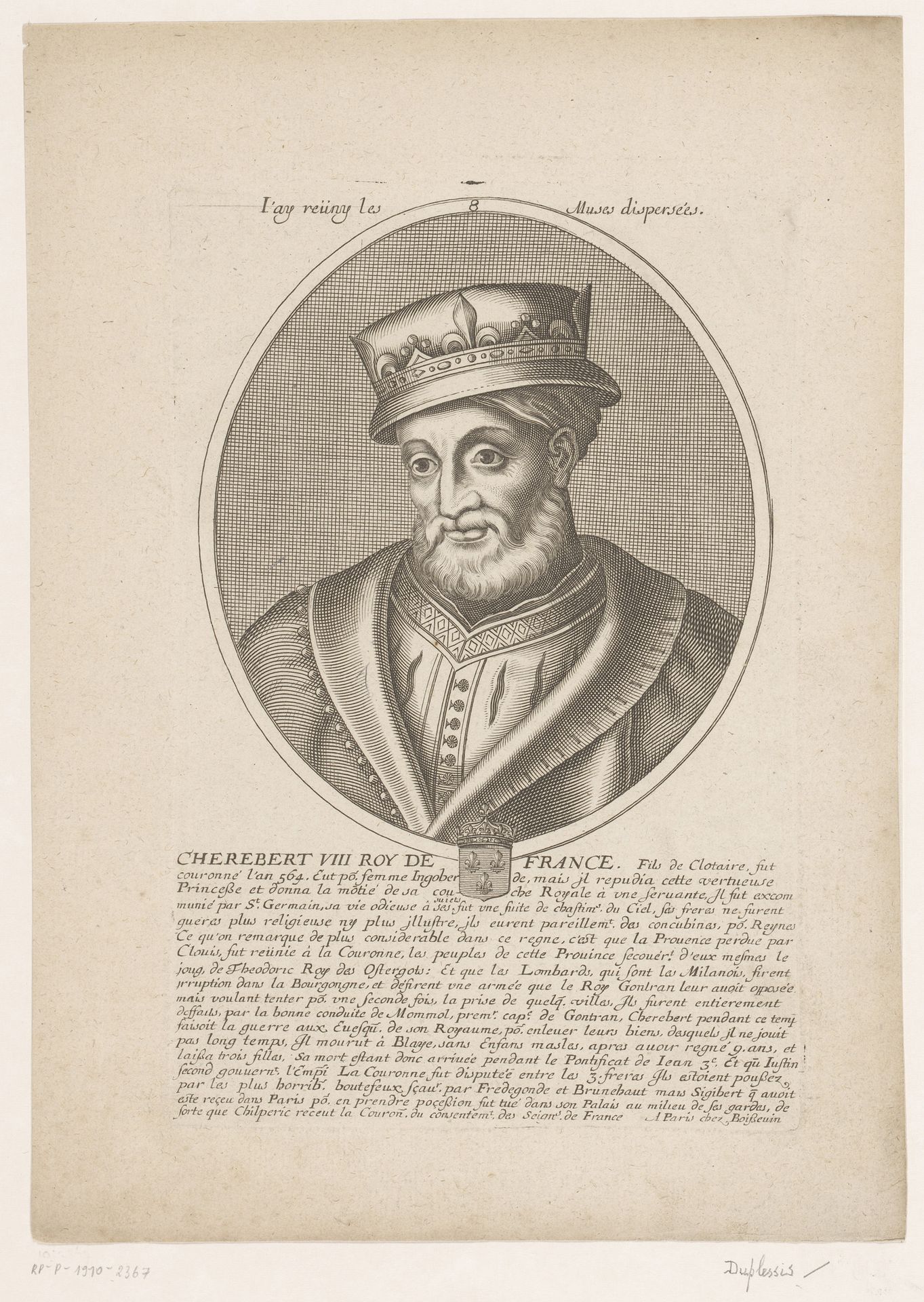 Portret van Cherebert VIII van Frankrijk by Jean Frosne