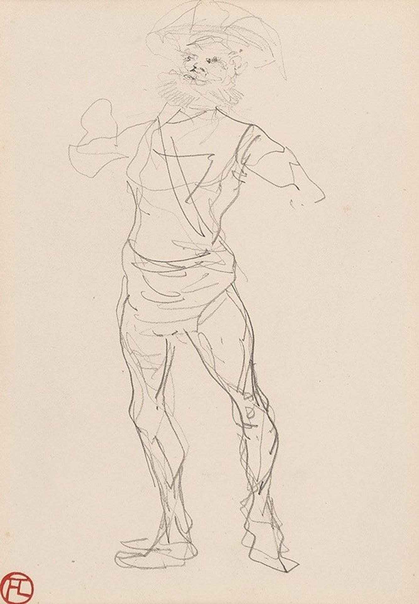 Homme debout by Henri de Toulouse-Lautrec