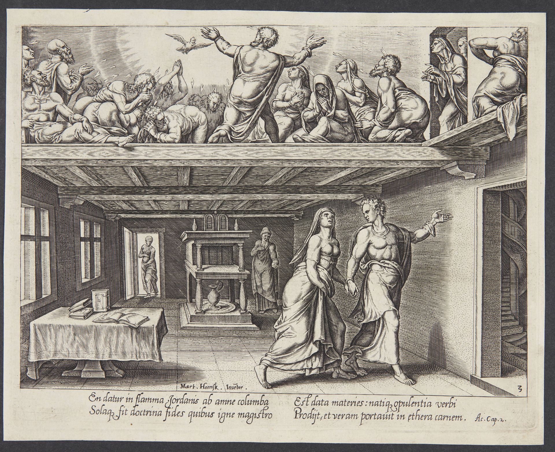 The descent of the Holy Ghost by Philips Galle