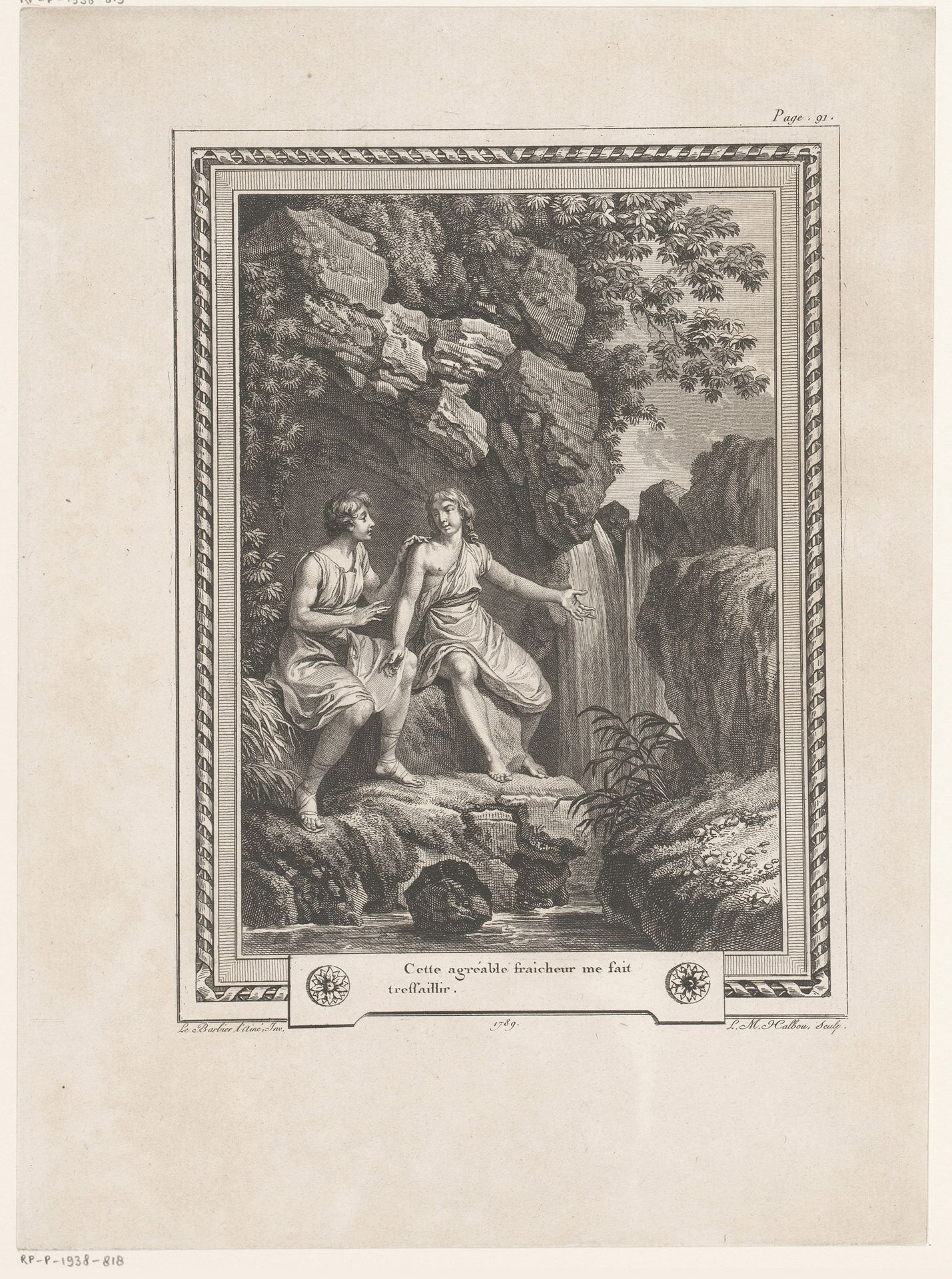 Lycidas en Myrson by Louis Michel Halbou