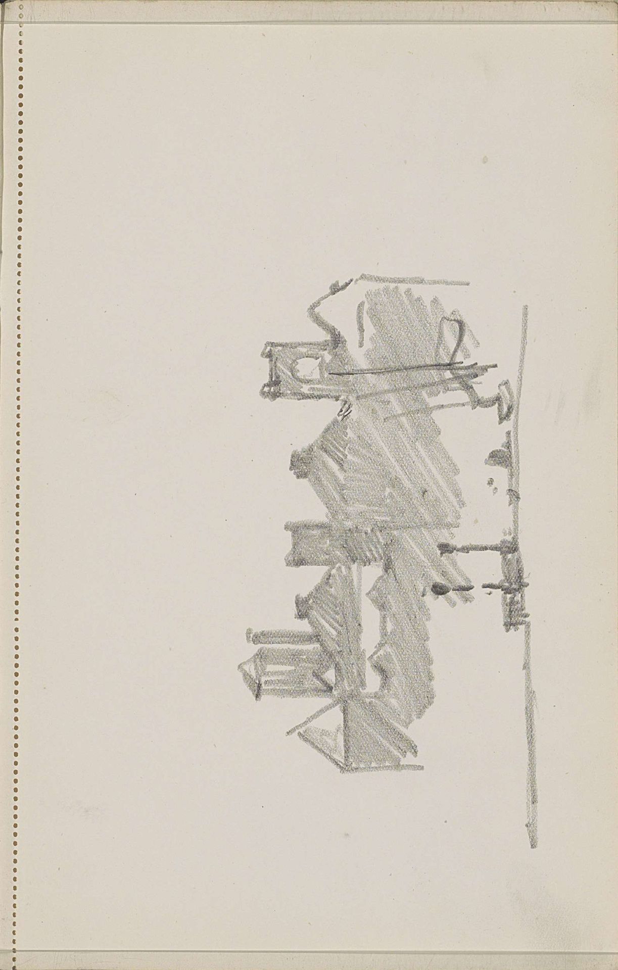 Gebouw met torens aan een straat by Cornelis Vreedenburgh