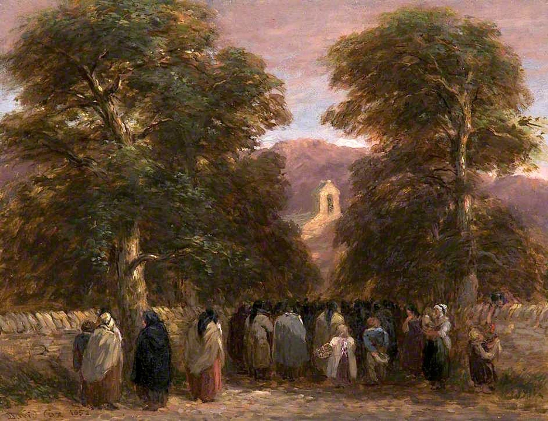 A Welsh Funeral, Bettws Church by David Cox