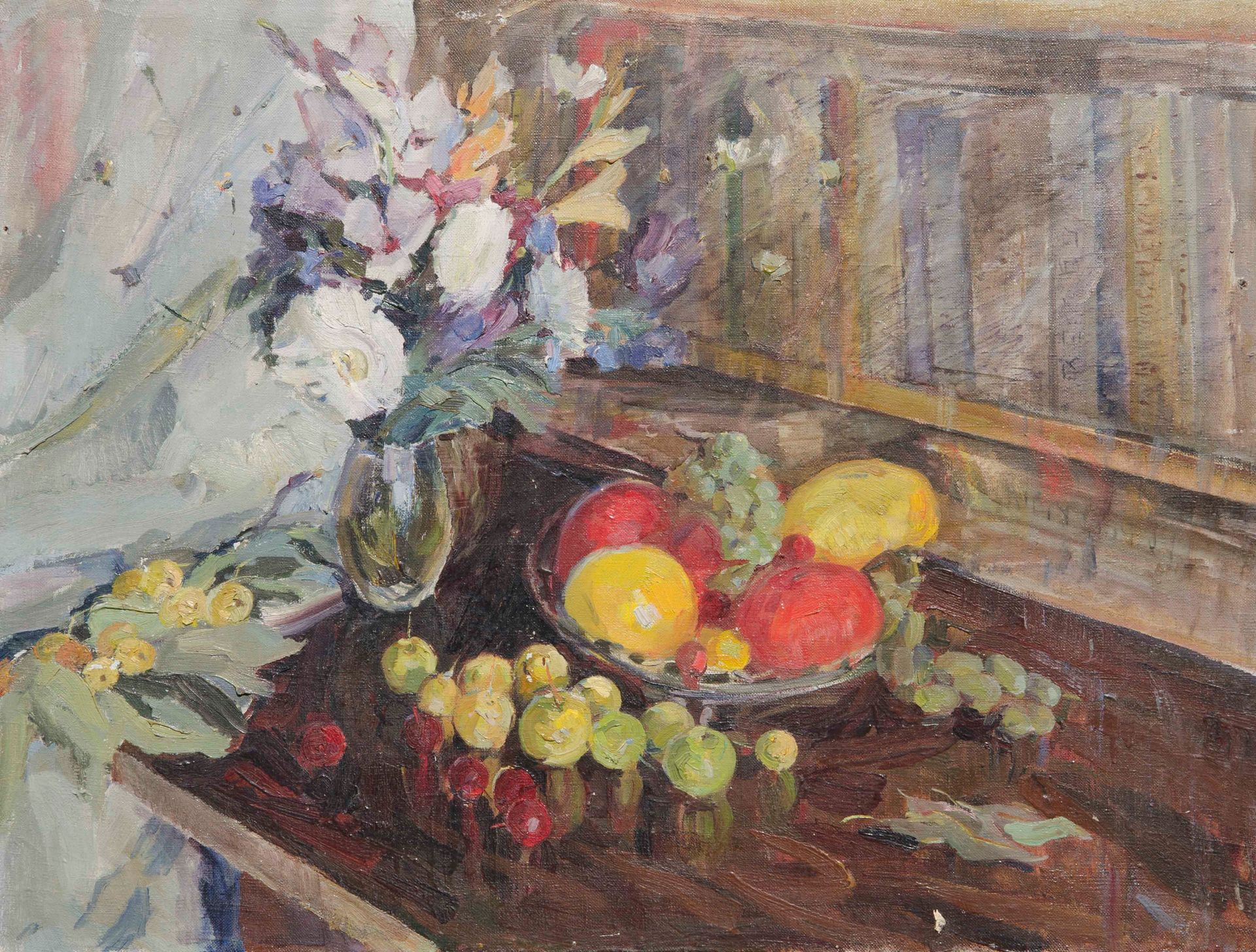 Still life with fruit by Mikhail Olennikov