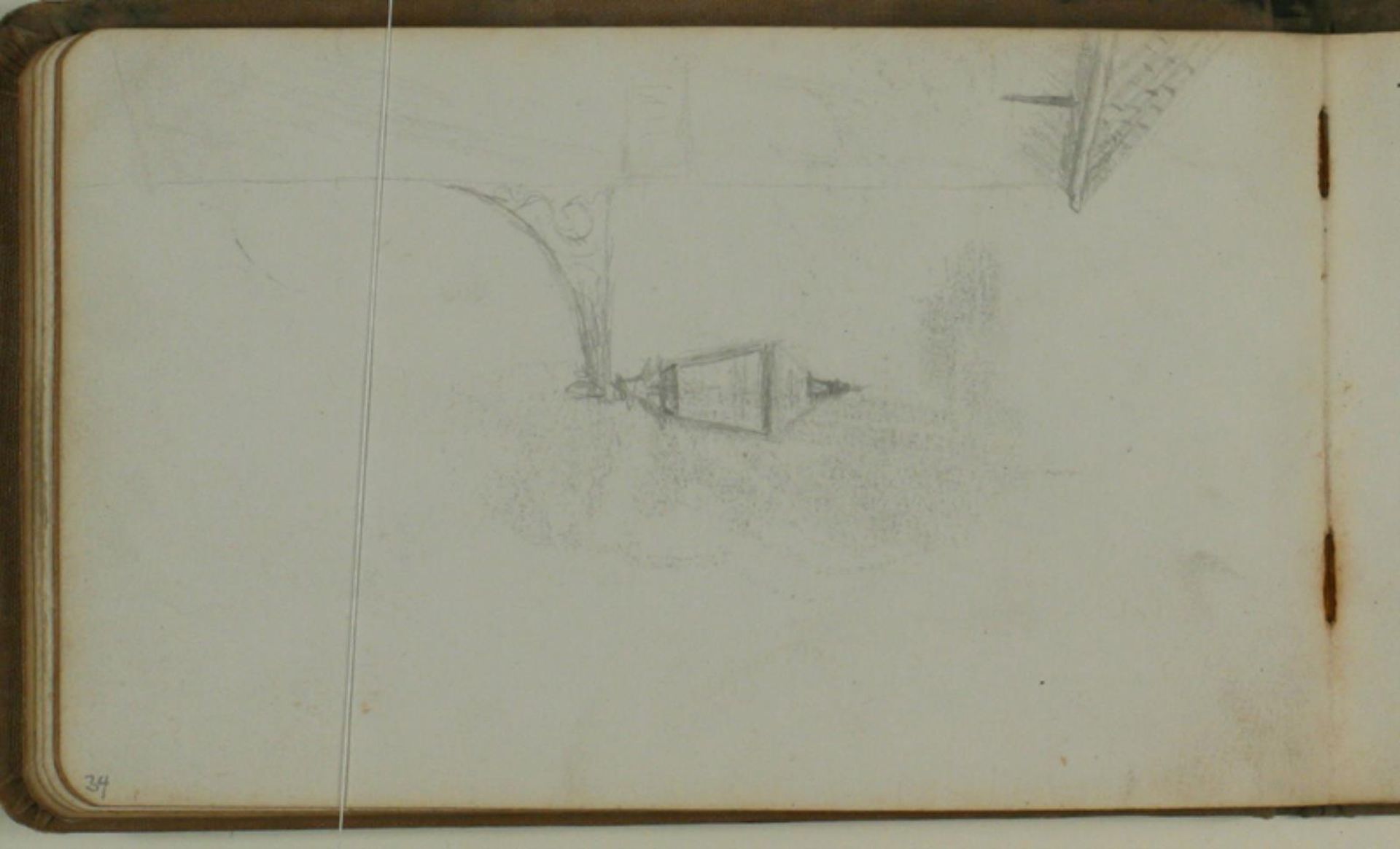 Studie af gadelygte på gadehjørne by Niels Larsen Stevns