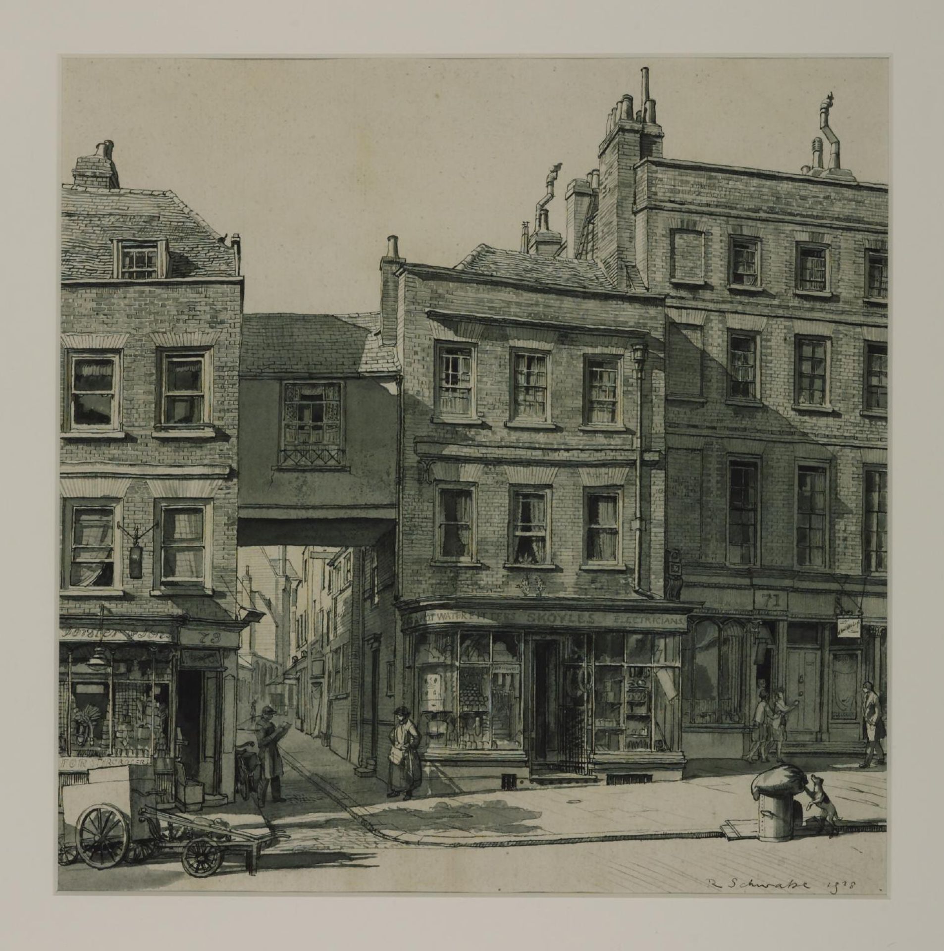 High Street, Hampstead by  Randolph Schwabe