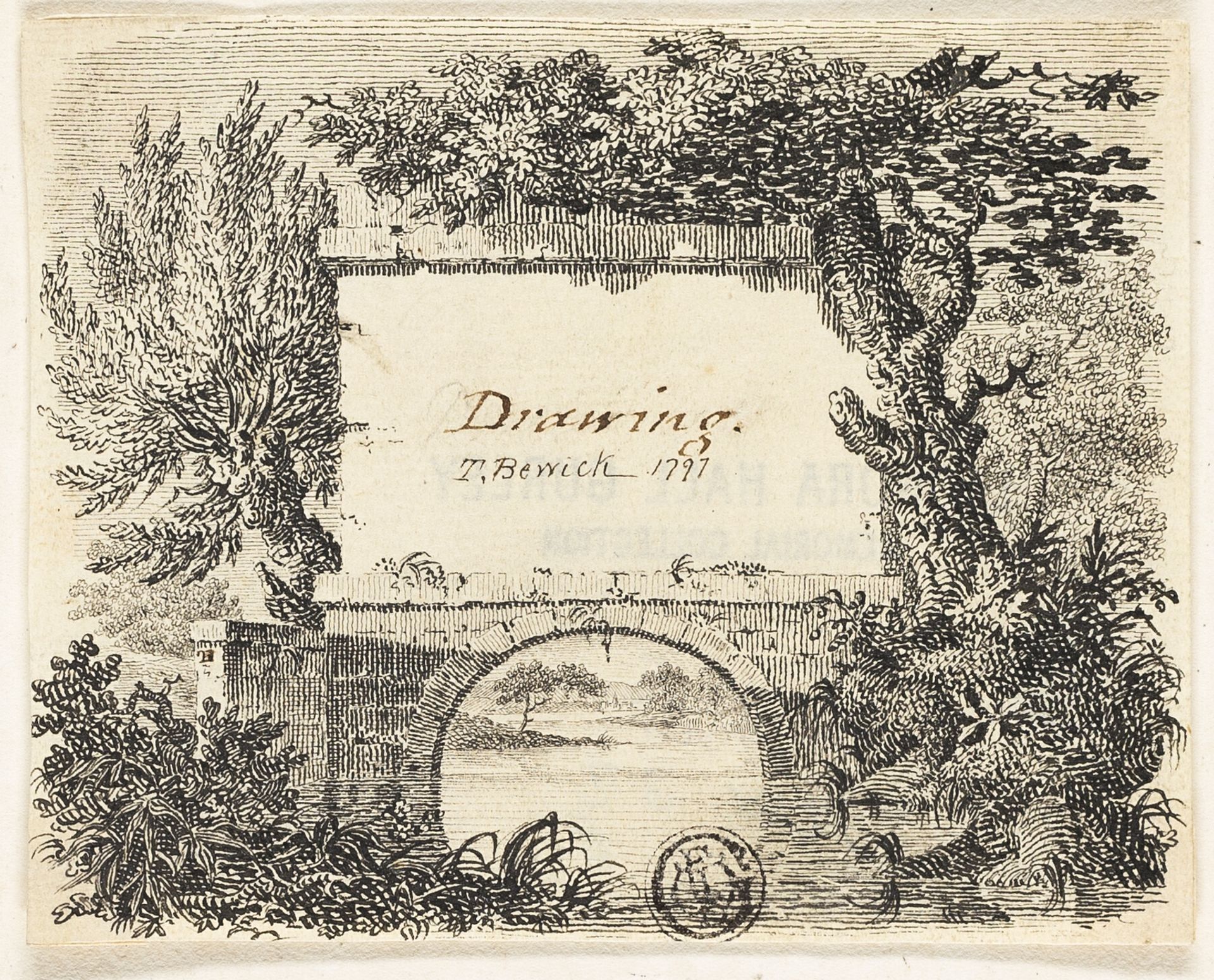Vignette with Bridge Trees by Thomas Bewick