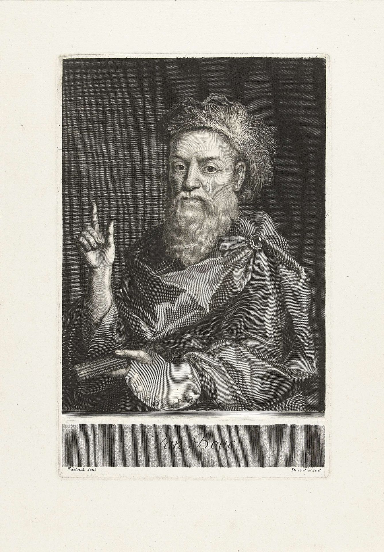 Portret van Pierre van Bouc by Gérard Edelinck