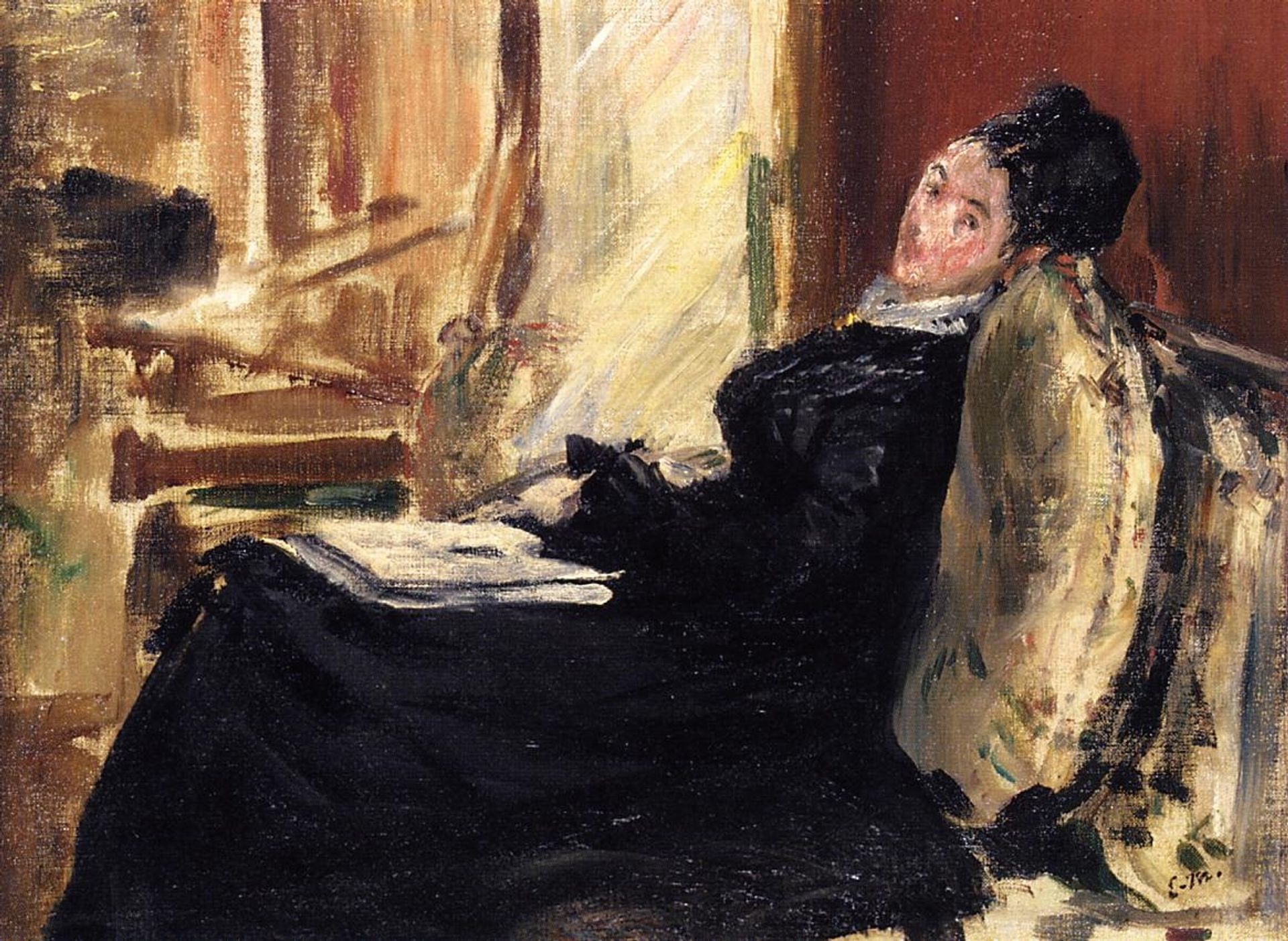 Young woman with a book by Edouard Manet