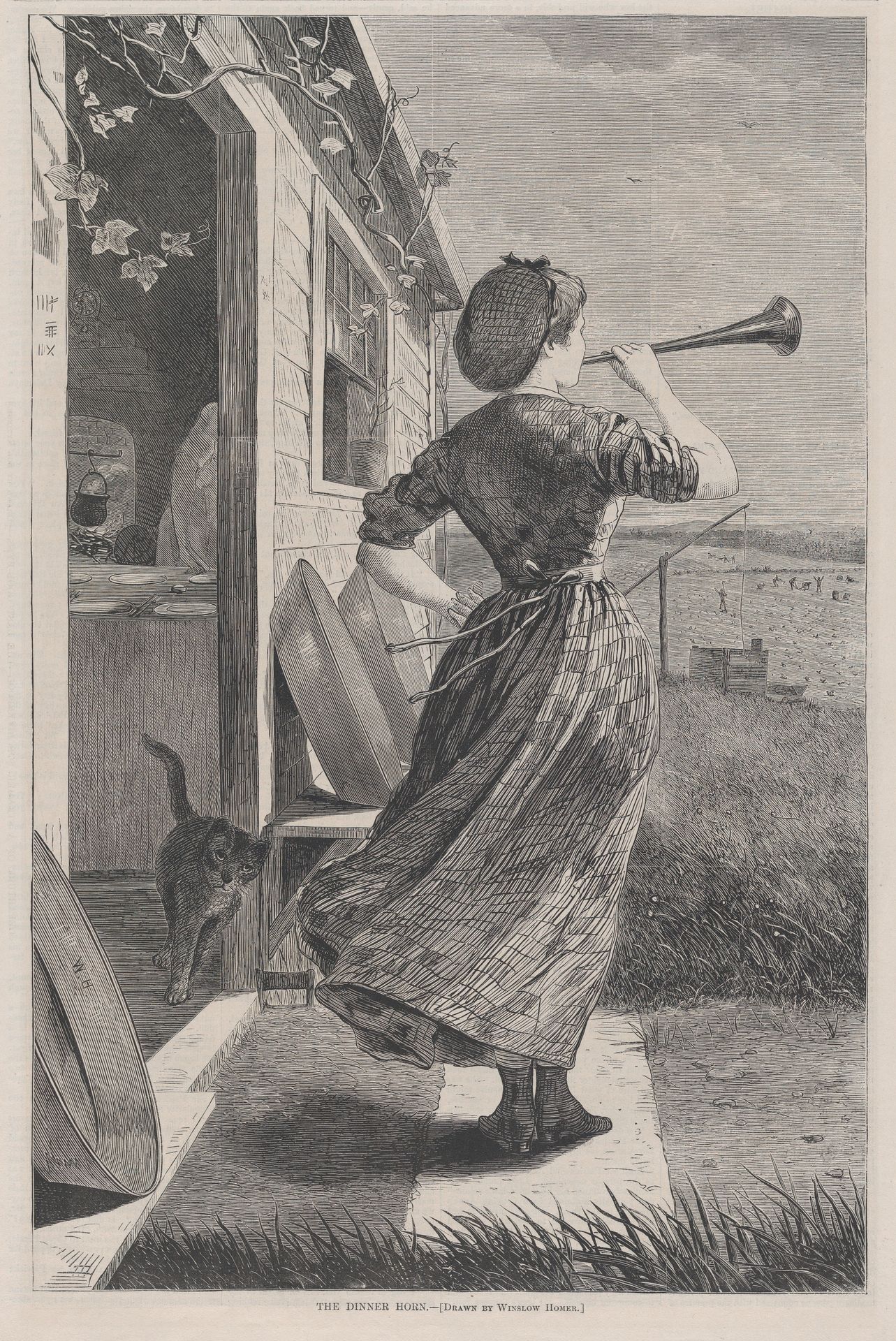 The Dinner Horn (from "Harper's Weekly," Vol. XIV) by Winslow Homer