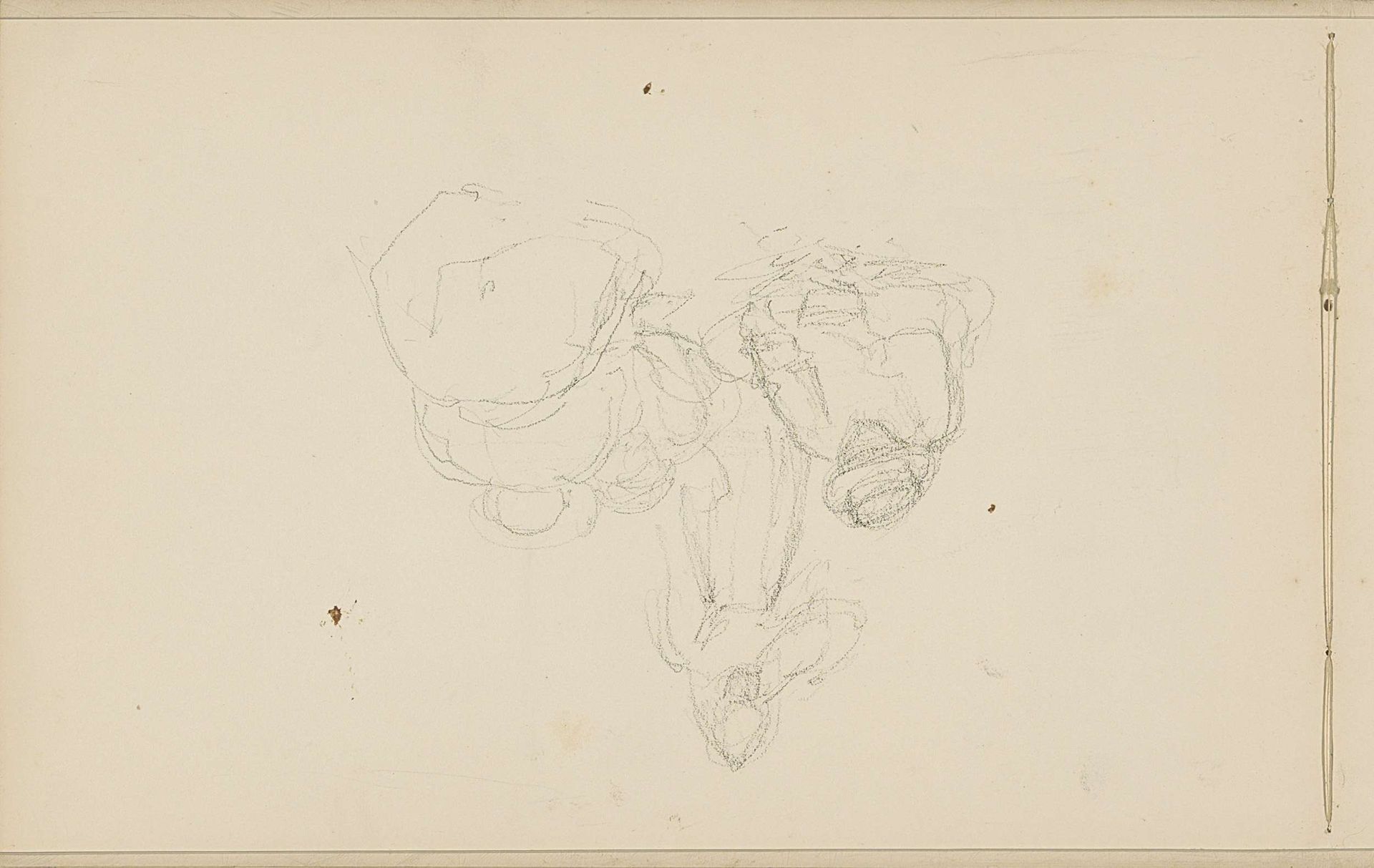 Groep zittende figuren naast een staande figuur by Bramine Hubrecht