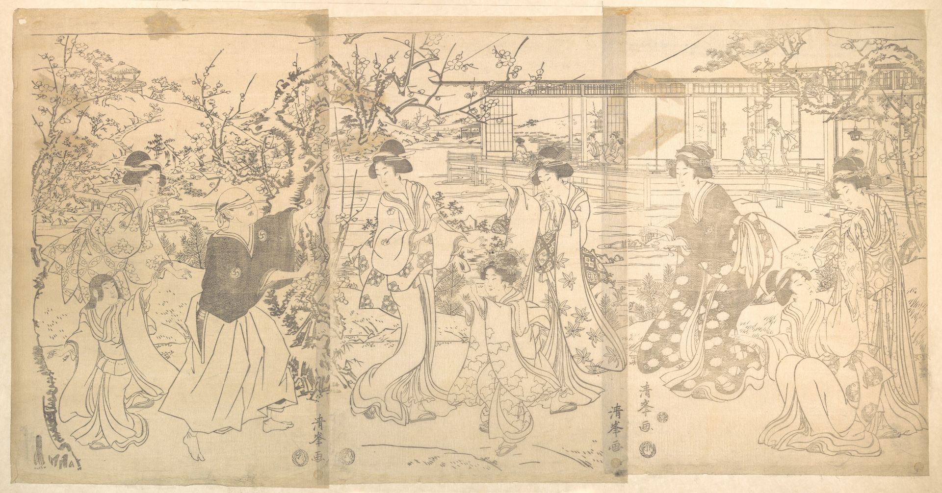 Scene from the Chushihgura (Vendetta of the 47 Loyal Retailers) by Torii Kiyomine