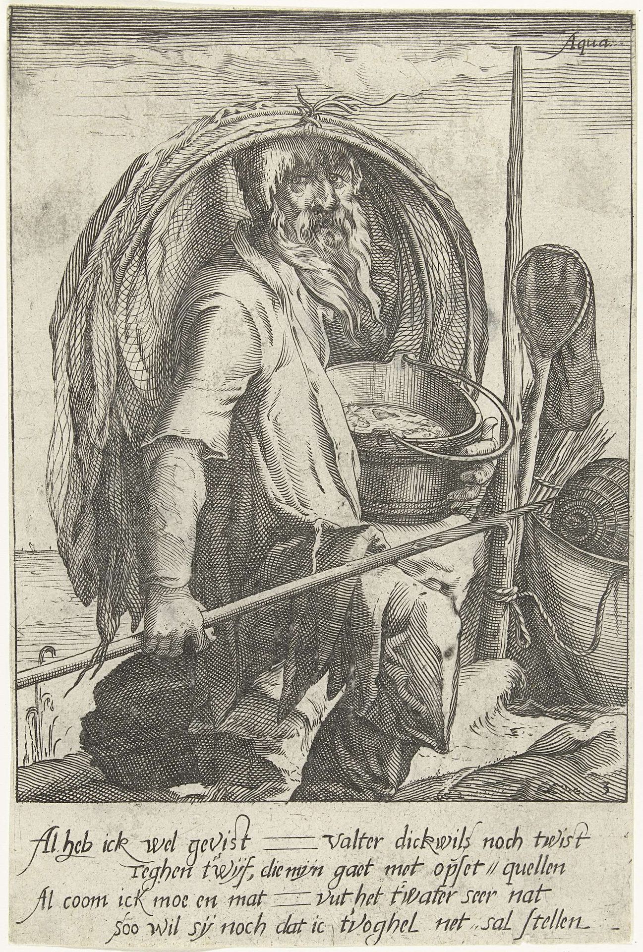 Water by Nicolaes Jansz. Clock
