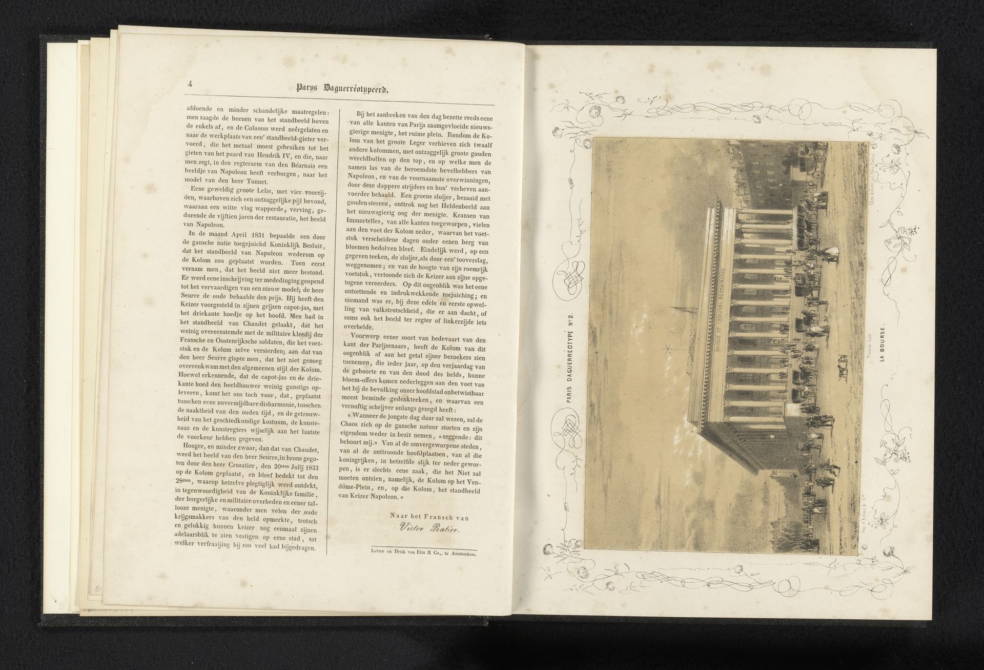 Gezicht op het Palais Brongniart in Parijs by A. Provost