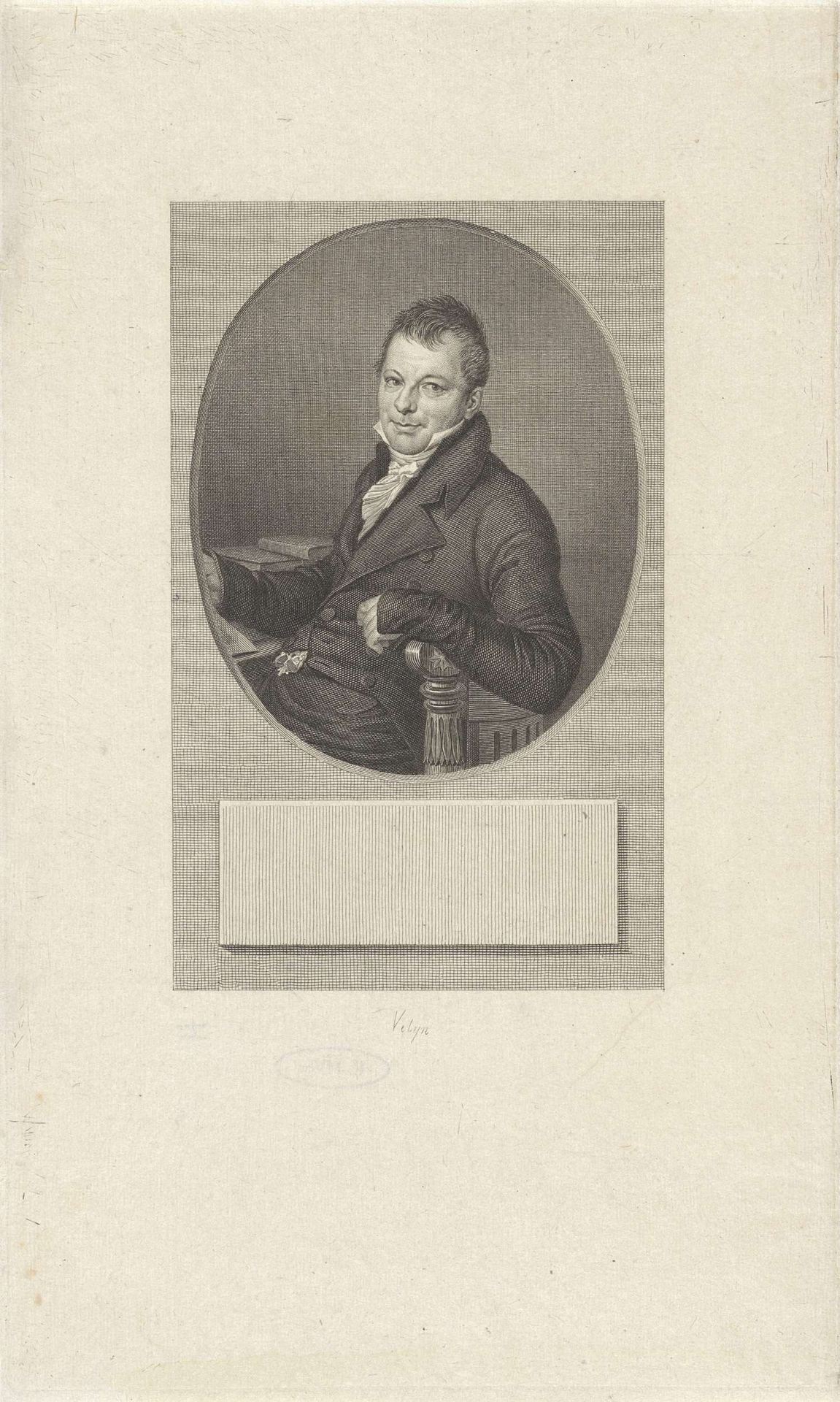 Portret van Johannes Hermannus Molkenboer by Philippus Velijn