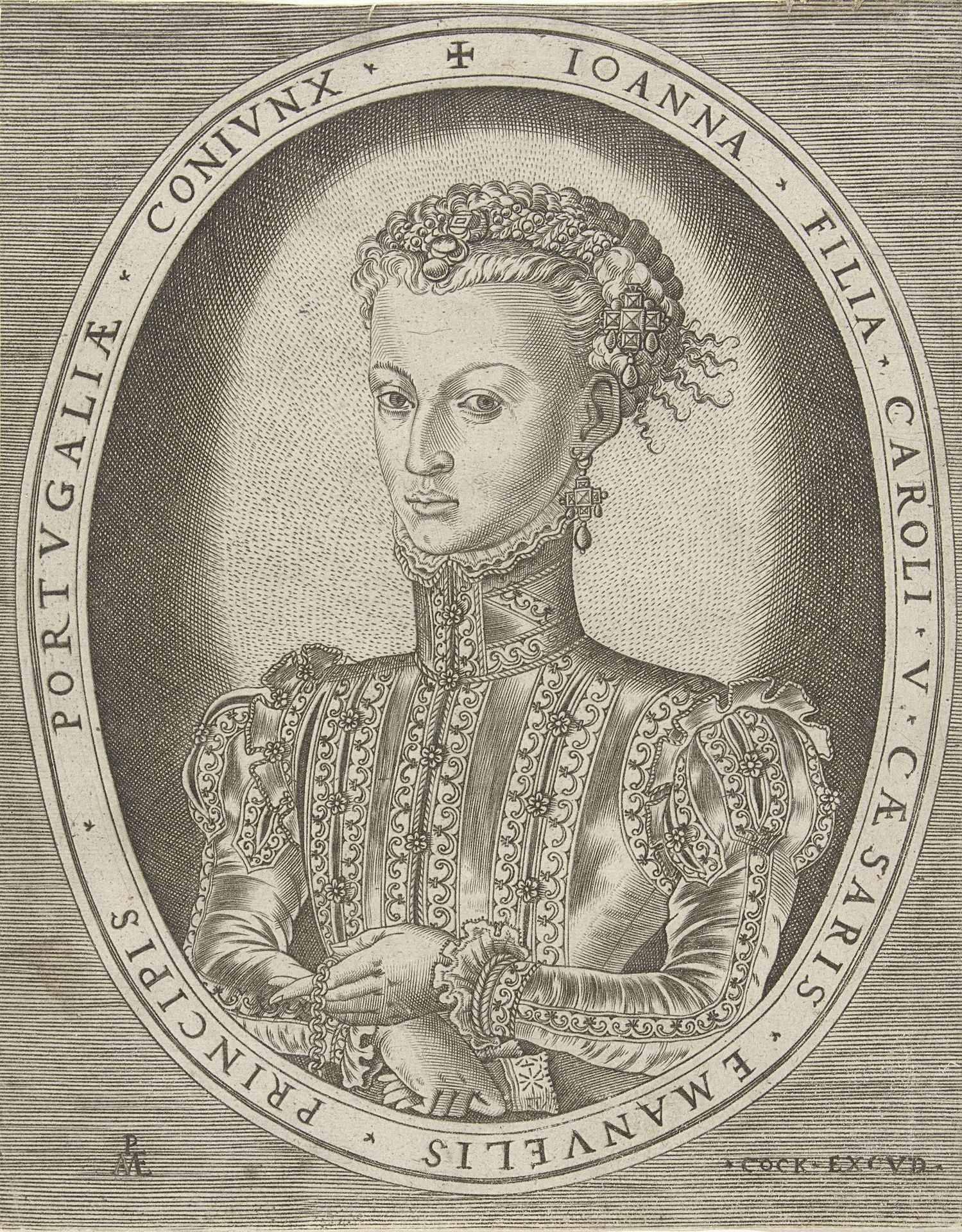 Portret van Johanna van Habsburg by Pieter van der Heyden