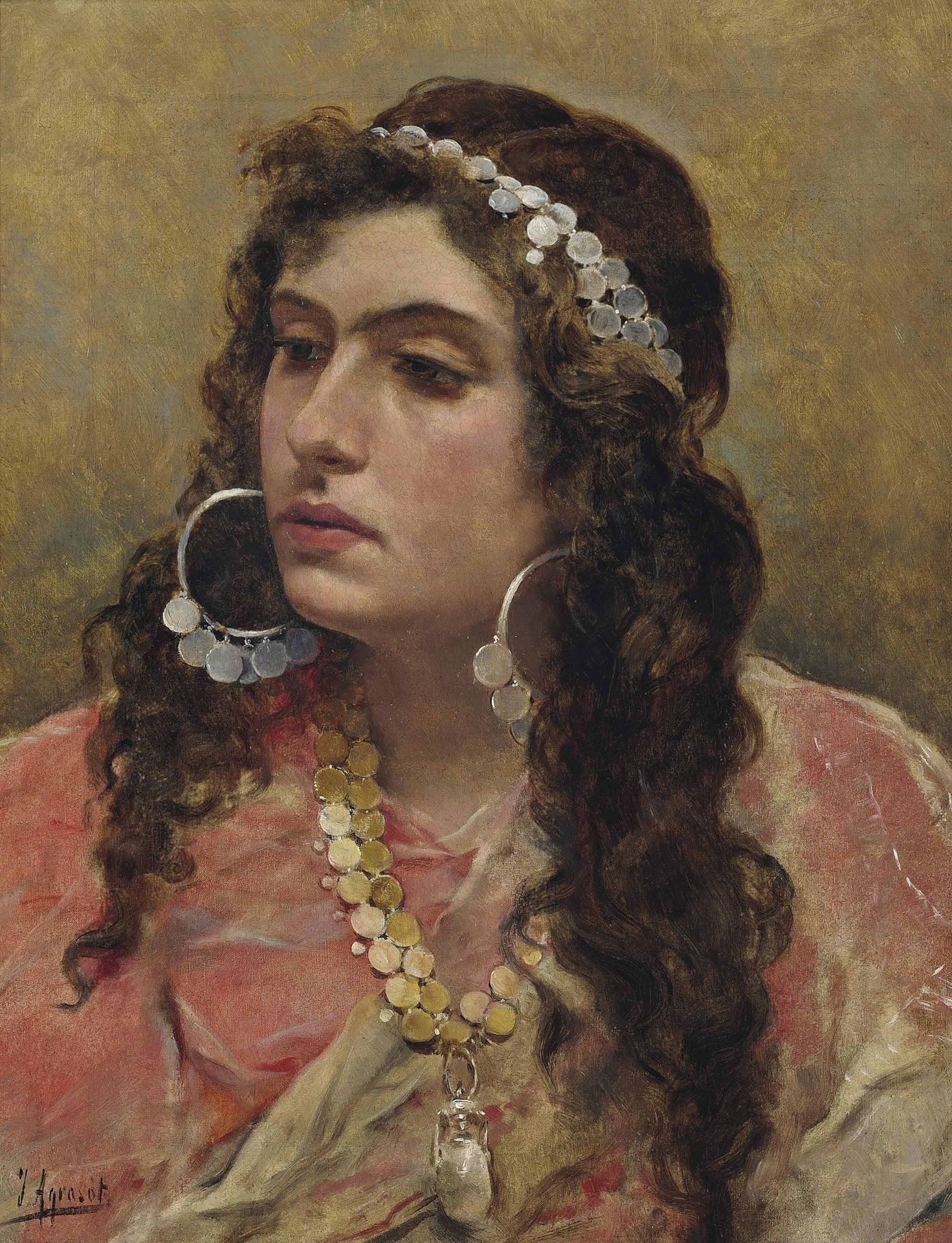 A gypsy lady by Joaquín Agrasot
