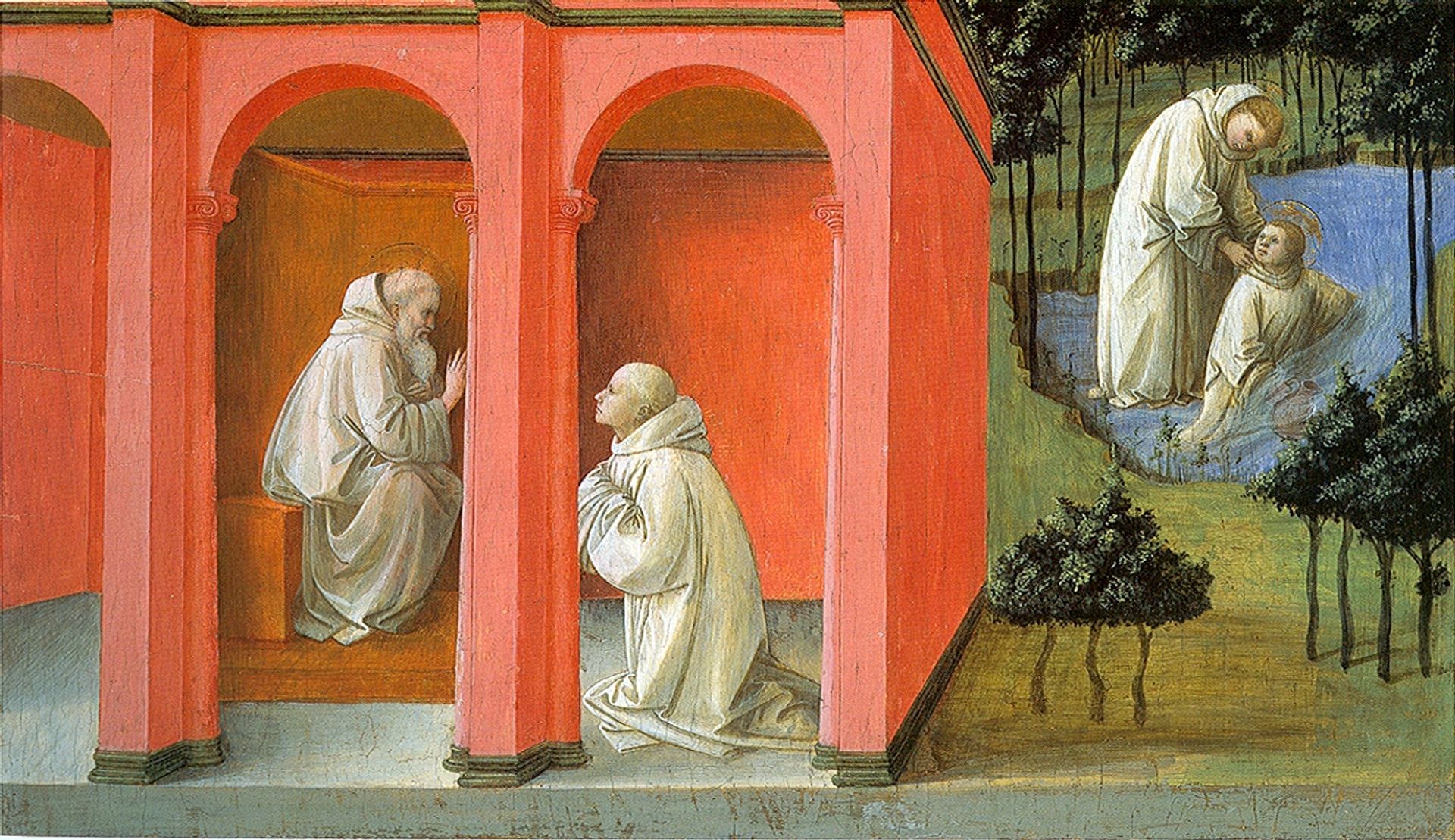 St. Benedict Orders St. Maurus to the Rescue of St. Placidus by Filippo Lippi