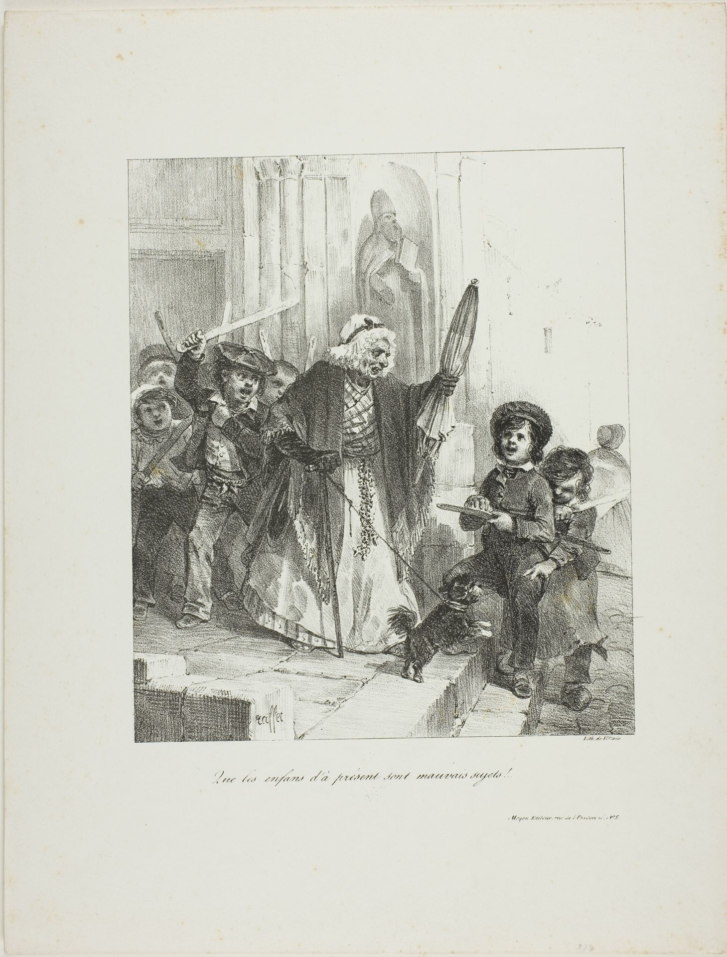 Children these days are a bad lot! by Auguste Raffet