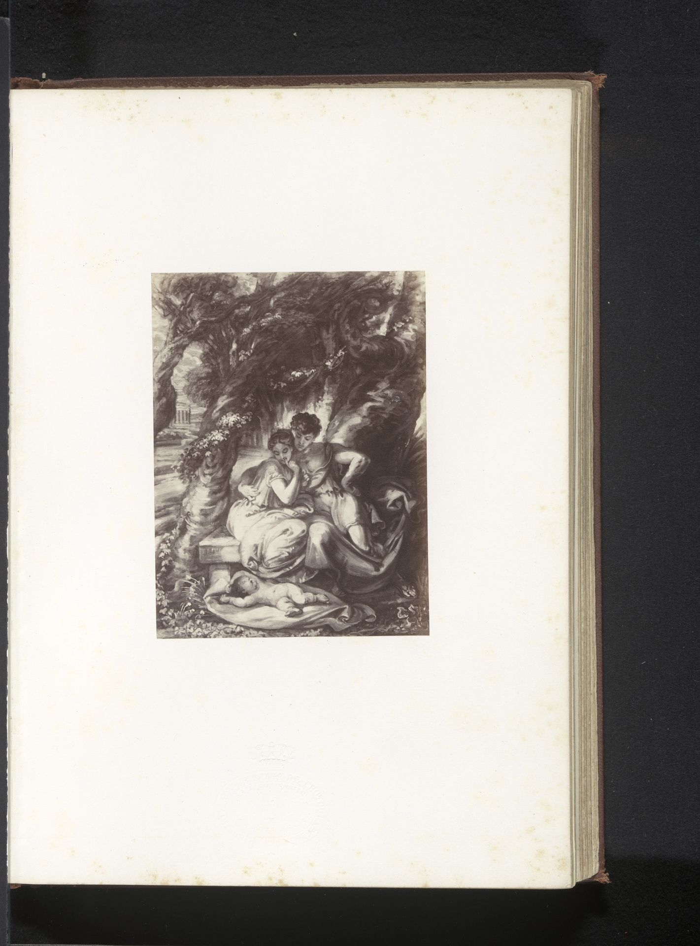 Fotoreproductie van In familie III: Het kind door Antoine Wiertz by Edmond Fierlants