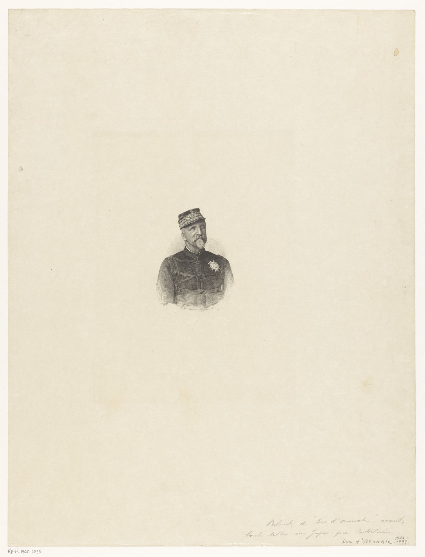 Portret van Henri Eugene-Philippe-Louis d'Orleans, hertog van Aumale by Philippe Auguste Cattelain