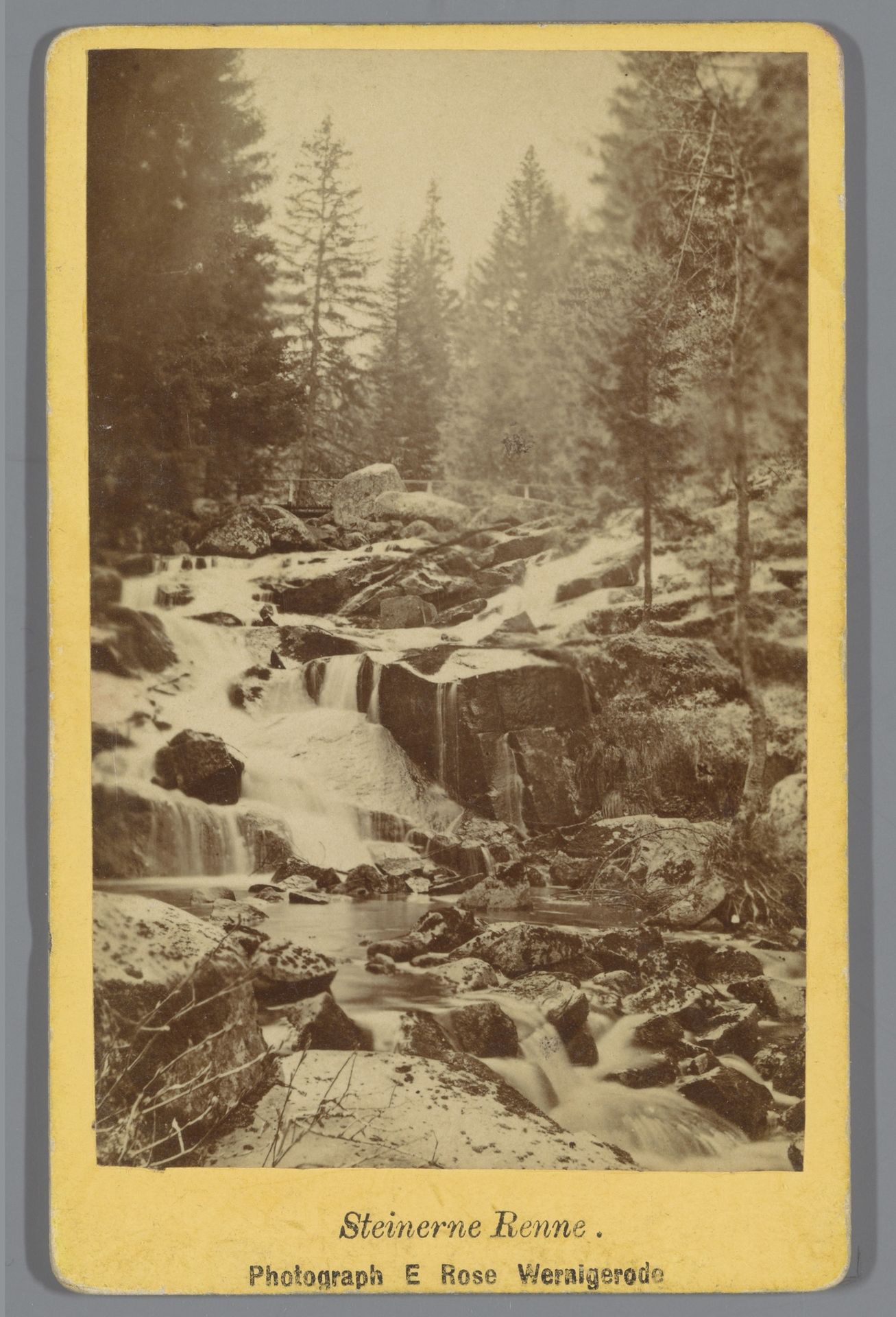 Waterval de Steinerne Renne in Wernigerode, Duitsland by E. Rose