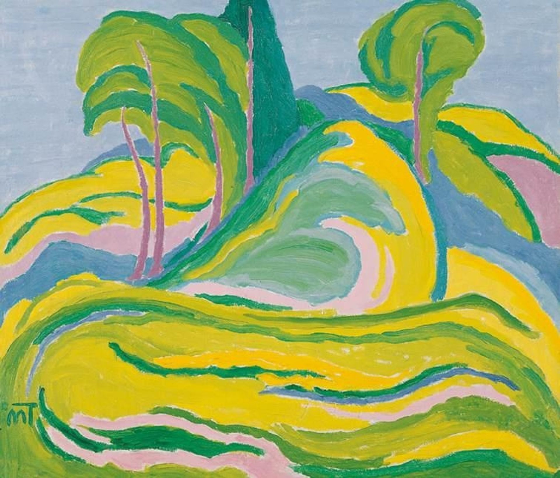 Landscape with Hills and Trees by Janos Mattis-Teutsch