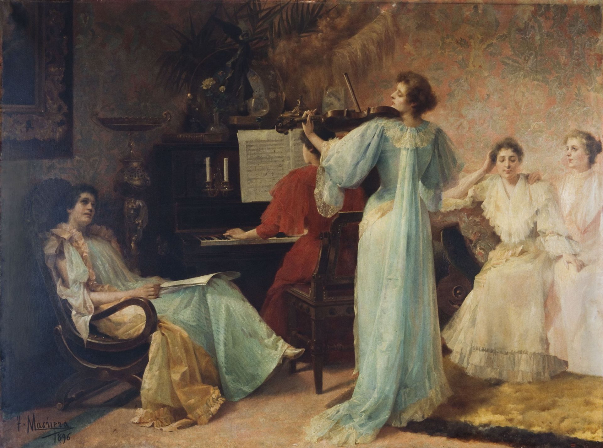 Una melodia de Schubert by Francesc Masriera