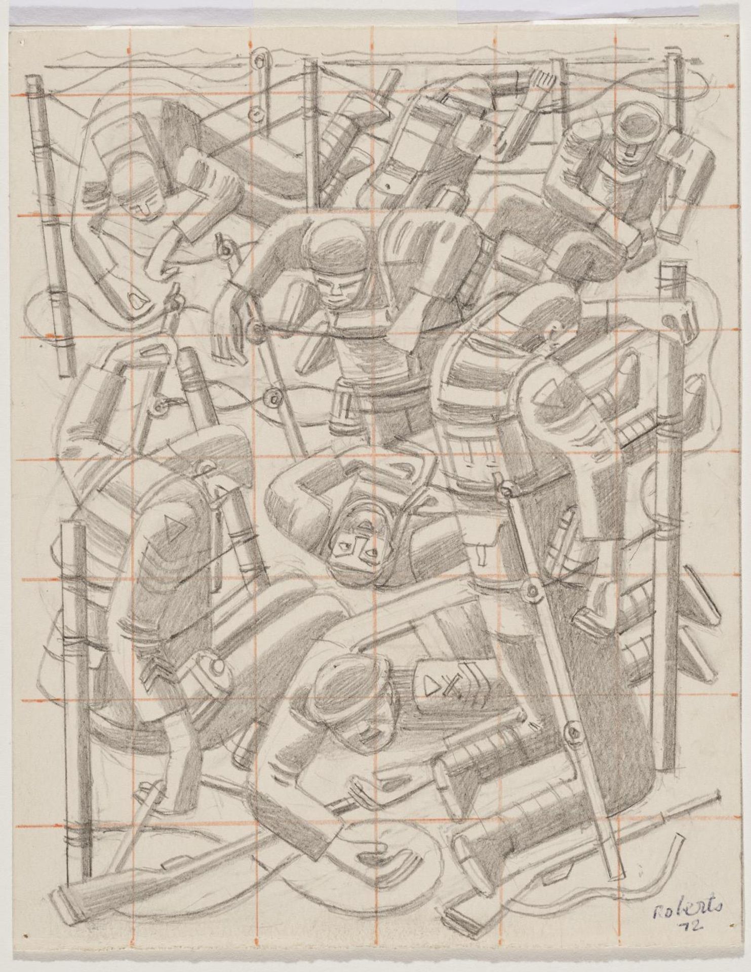 Study for ‘On the Wire’ by  William Roberts