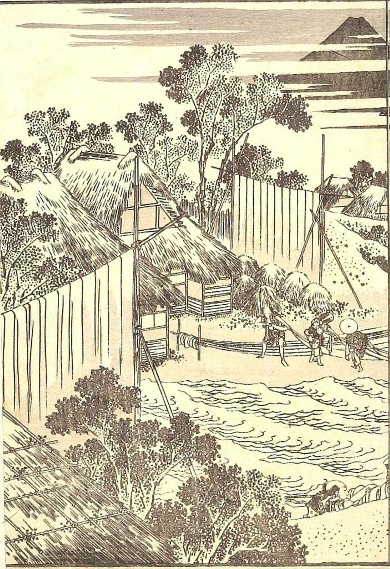 Summer Fuji in Inage-ryÅ (Inage-ryÅ natsu no Fuji): Detatched page from One Hundred Views of Mount Fuji (Fugaku hyakkei) Vol. 3 by Katsushika Hokusai